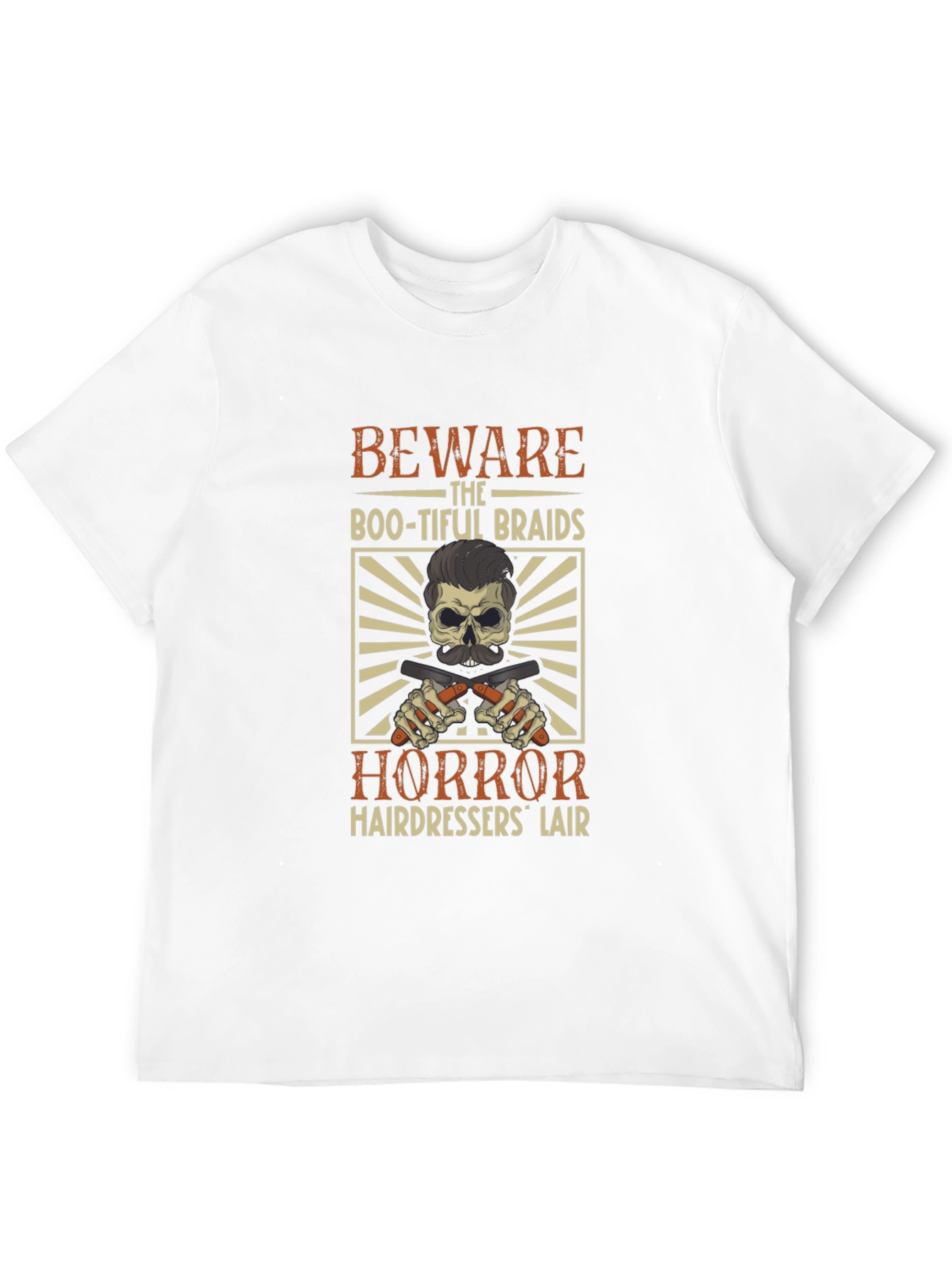 Black Beware Horror Hairdressers' Lair T-Shirt view 12