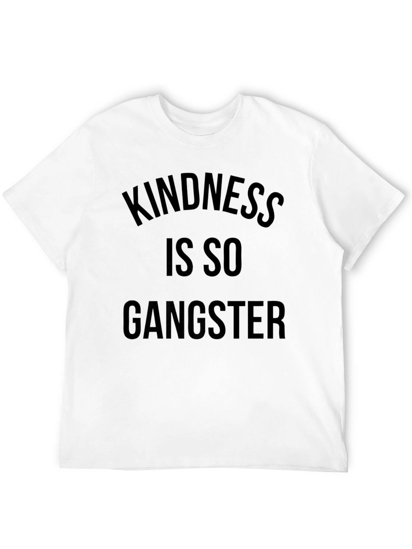 Black Kindness is So Gangster T-Shirt - Black Crew Neck view 12