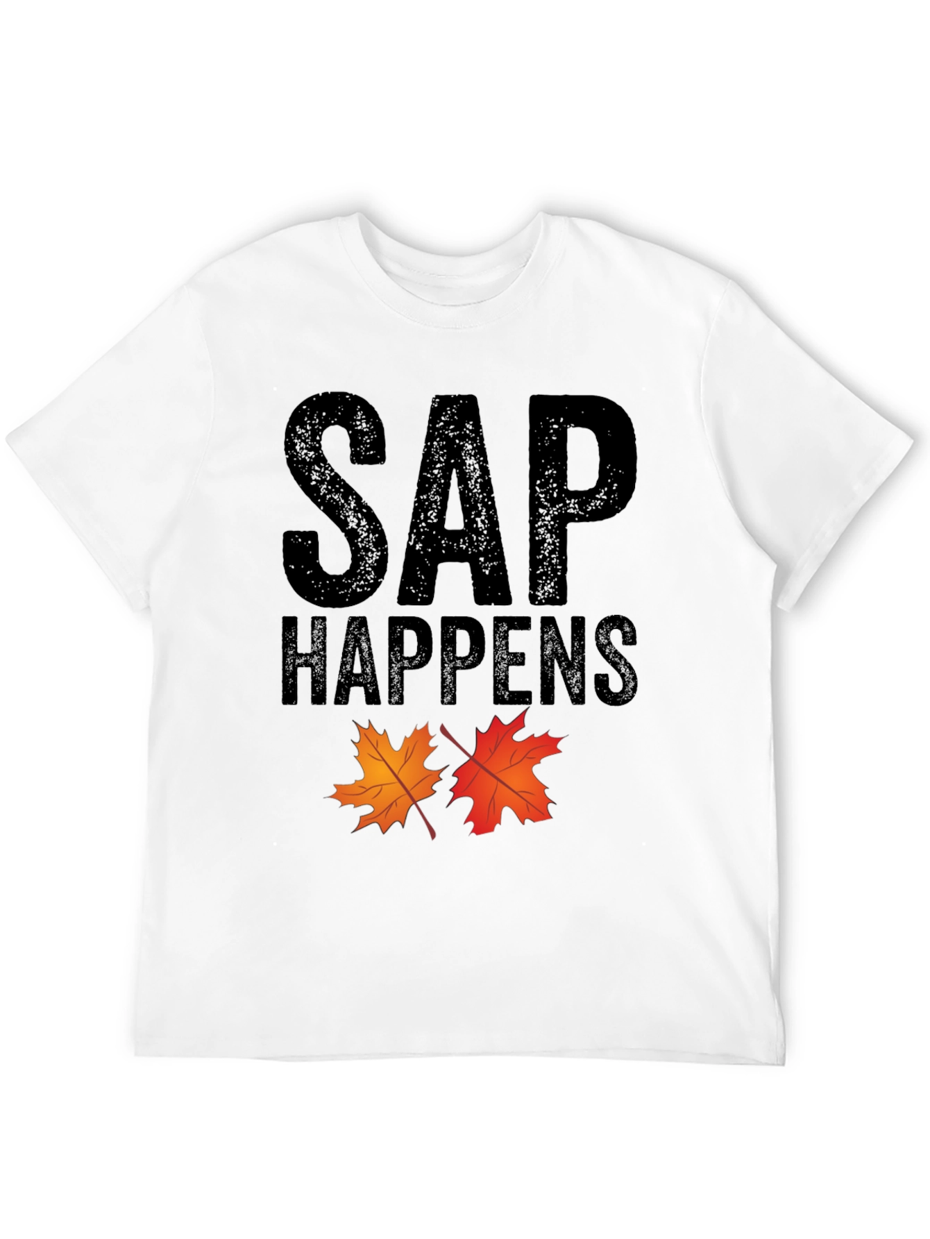Black SAP Happens Maple Leaf Graphic Tee view 12