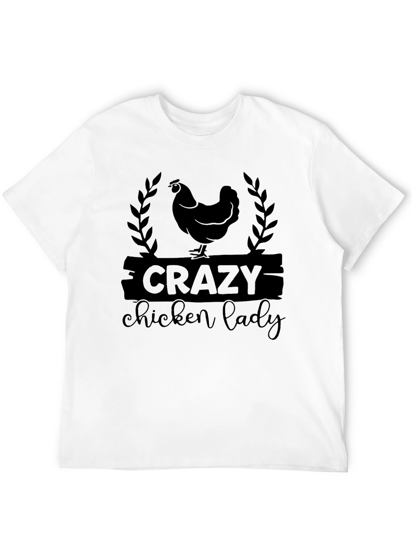 Black Crazy Chicken Lady T-Shirt view 12