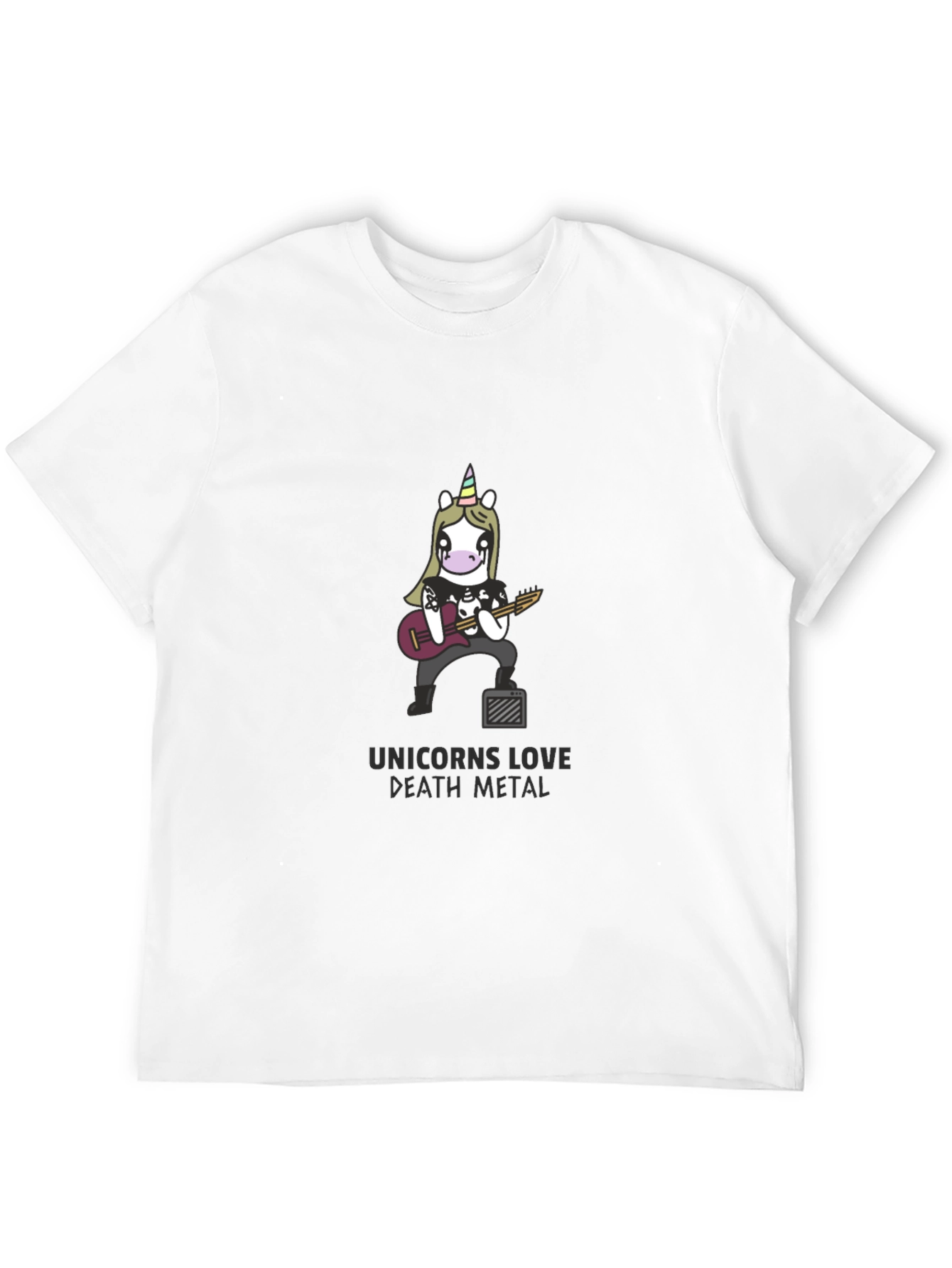 Black Unicorns Love Death Metal Black T-Shirt view 12