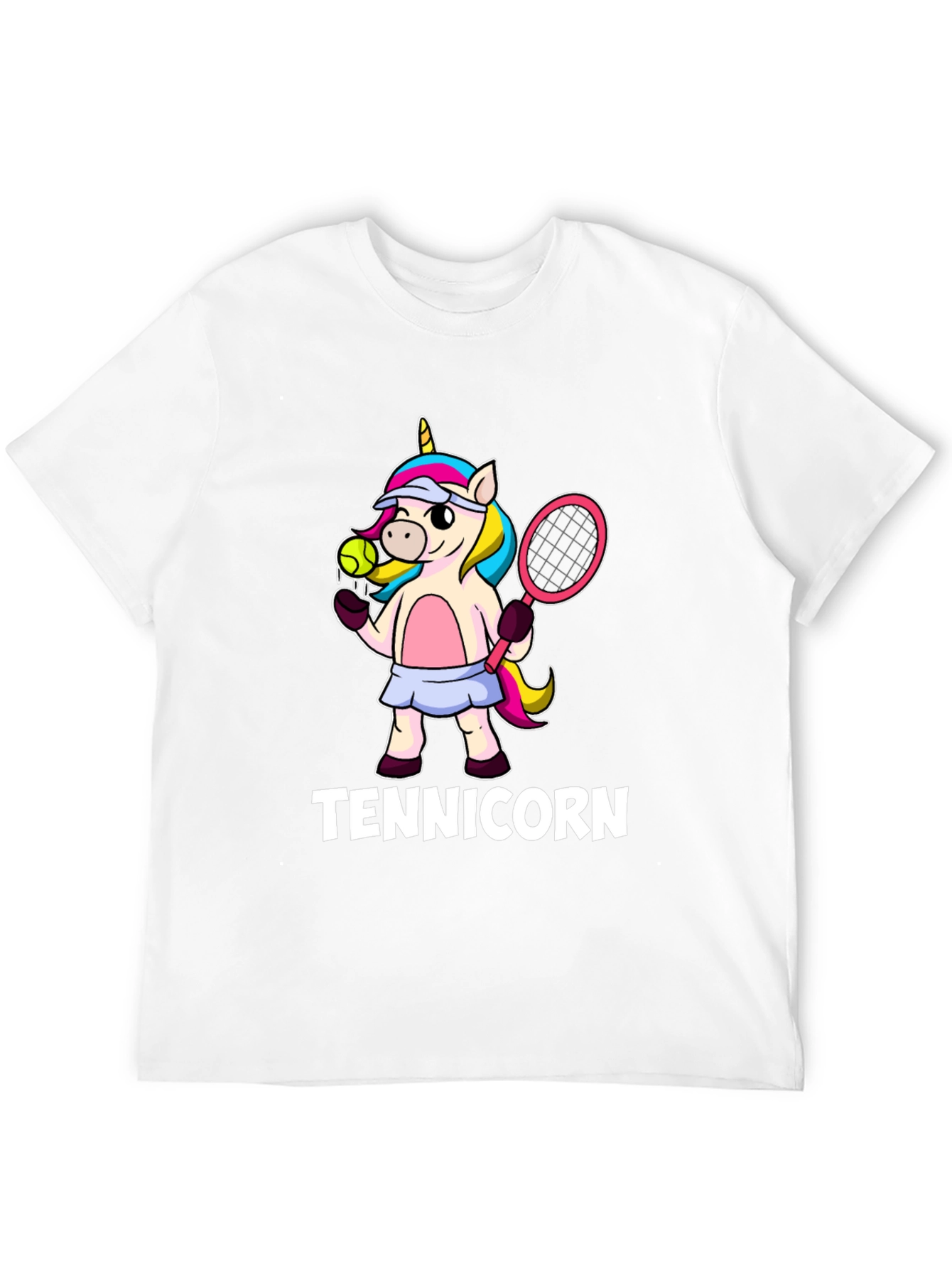 Black Tennicorn Graphic T-Shirt - Tennis Unicorn view 12