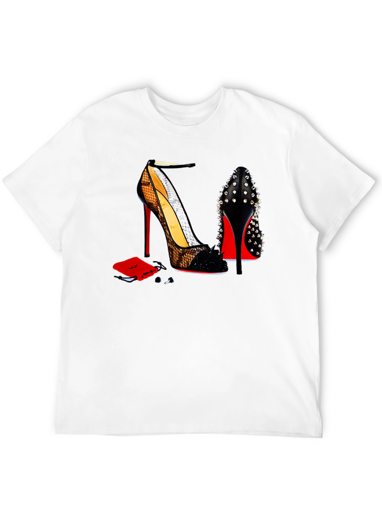 Black High Heel Shoes T-Shirt - Fashionable Graphic Tee view 12