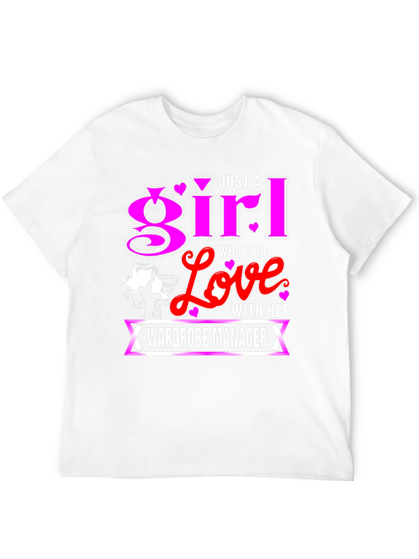 Black Wardrobe Manager Girl in Love Graphic T-Shirt view 12