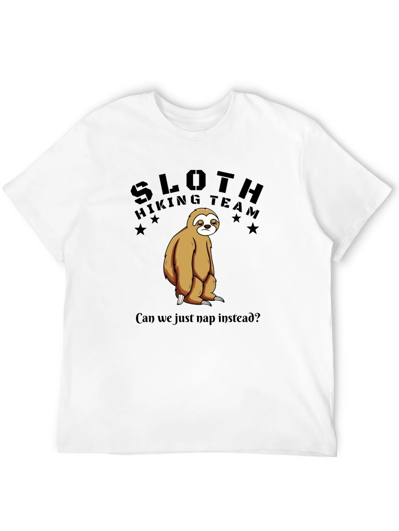 Black Sloth Hiking Team T-Shirt - Funny Nap Lover Tee view 12