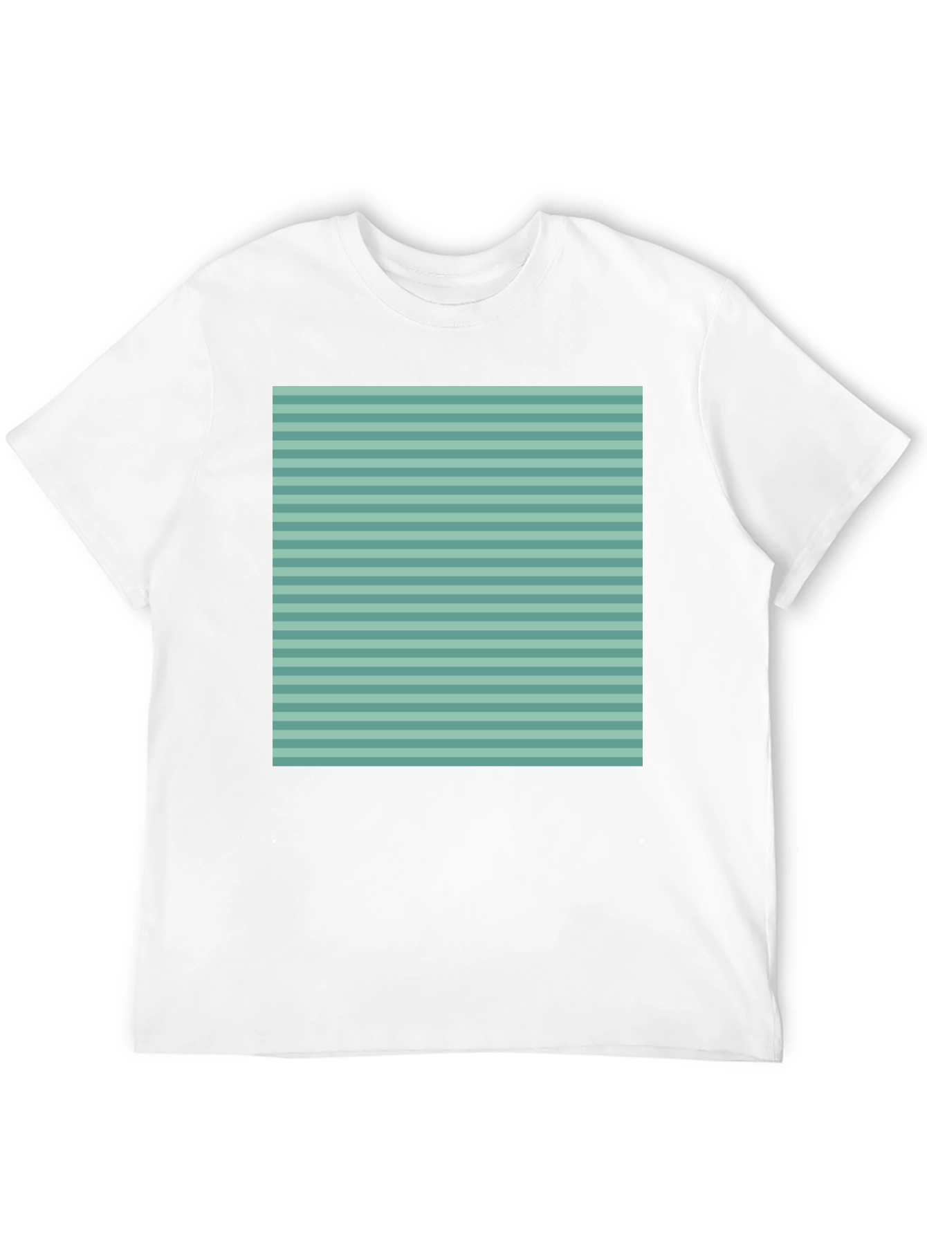 Black Striped Pattern Tee - Black Short Sleeve Crew Neck Shirt view 12