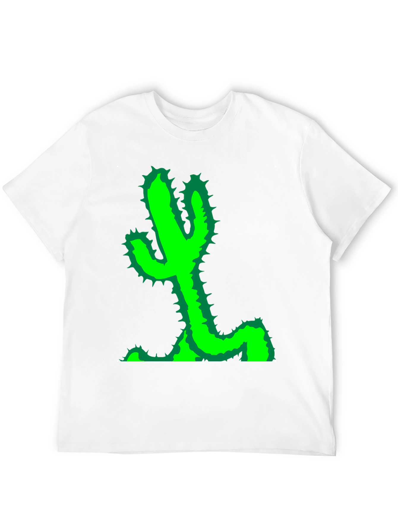 Black Cactus Graphic Tee - Black Cotton T-Shirt view 12