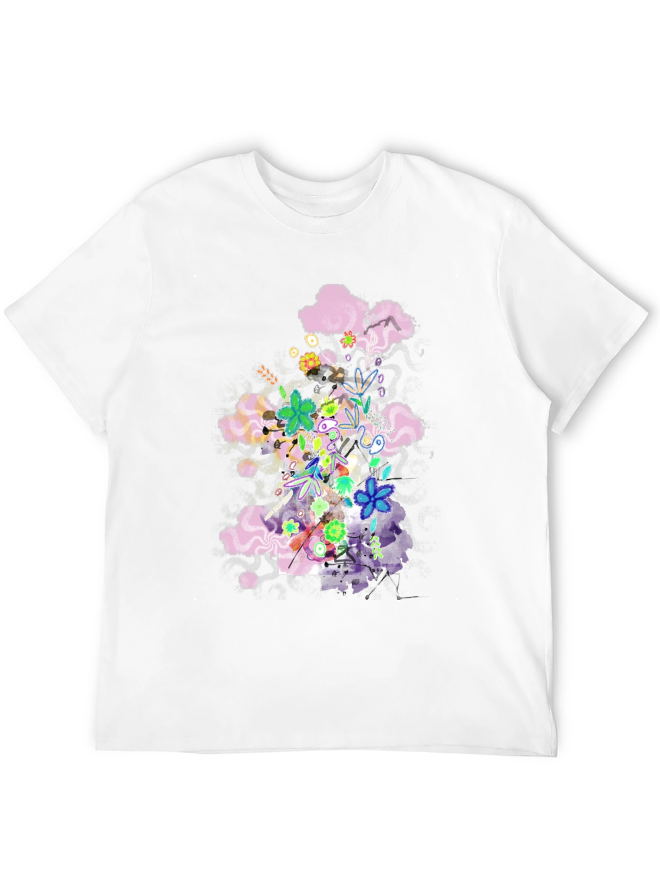 Black Floral Cloud T-Shirt - Black view 12