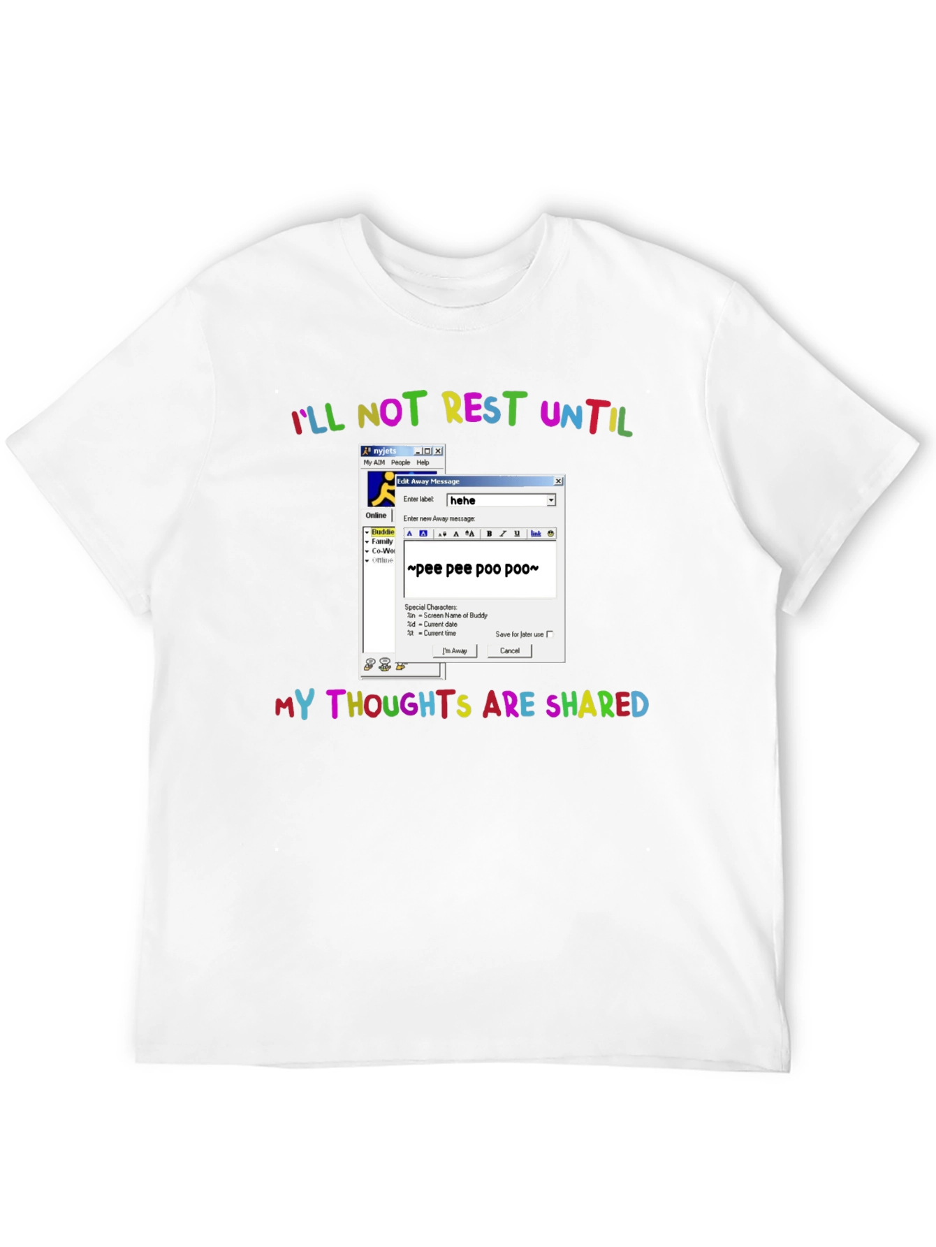Black I'll Not Rest Until Thoughts Shared Graphic Tee view 12