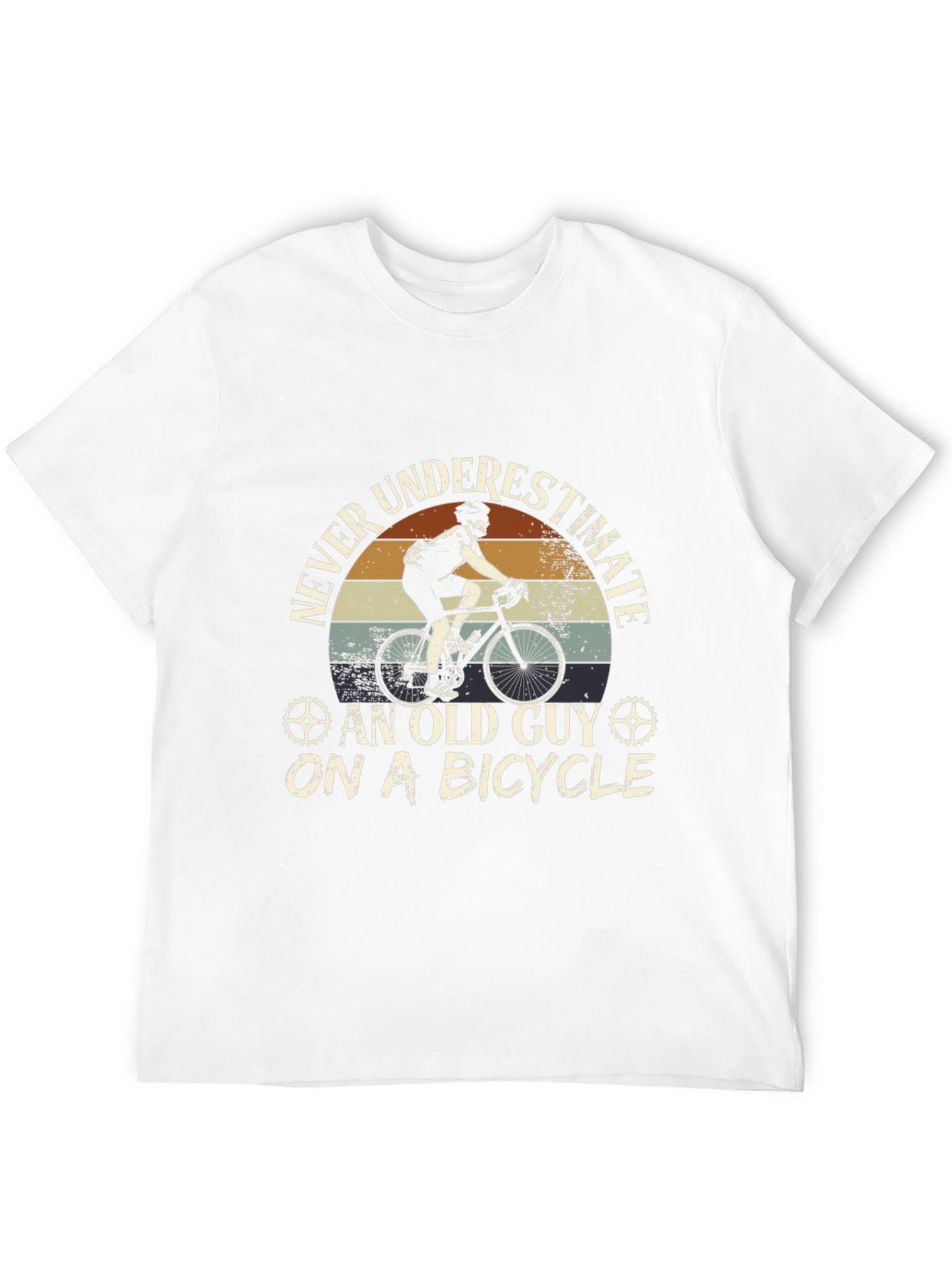 Black Never Underestimate Old Guy on a Bicycle T-Shirt view 12