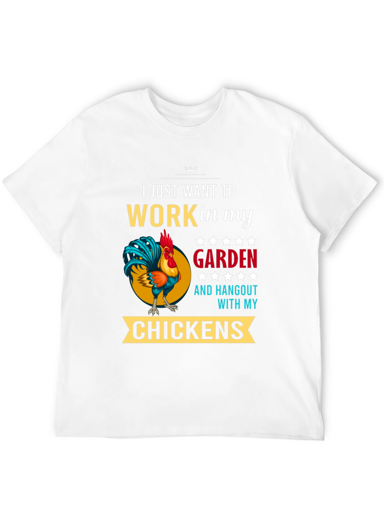 Black Gardening Chicken T-Shirt - Work in My Garden view 12