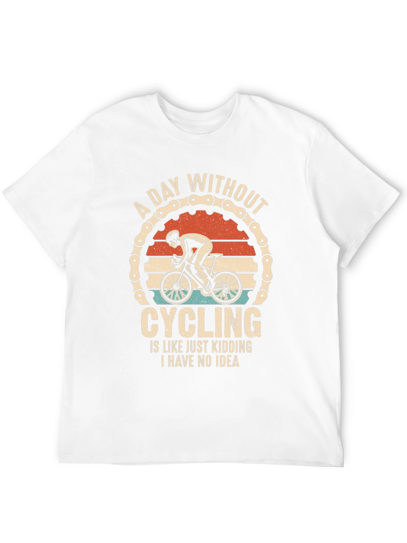Black A Day Without Cycling T-Shirt - Funny Cyclist Tee view 12