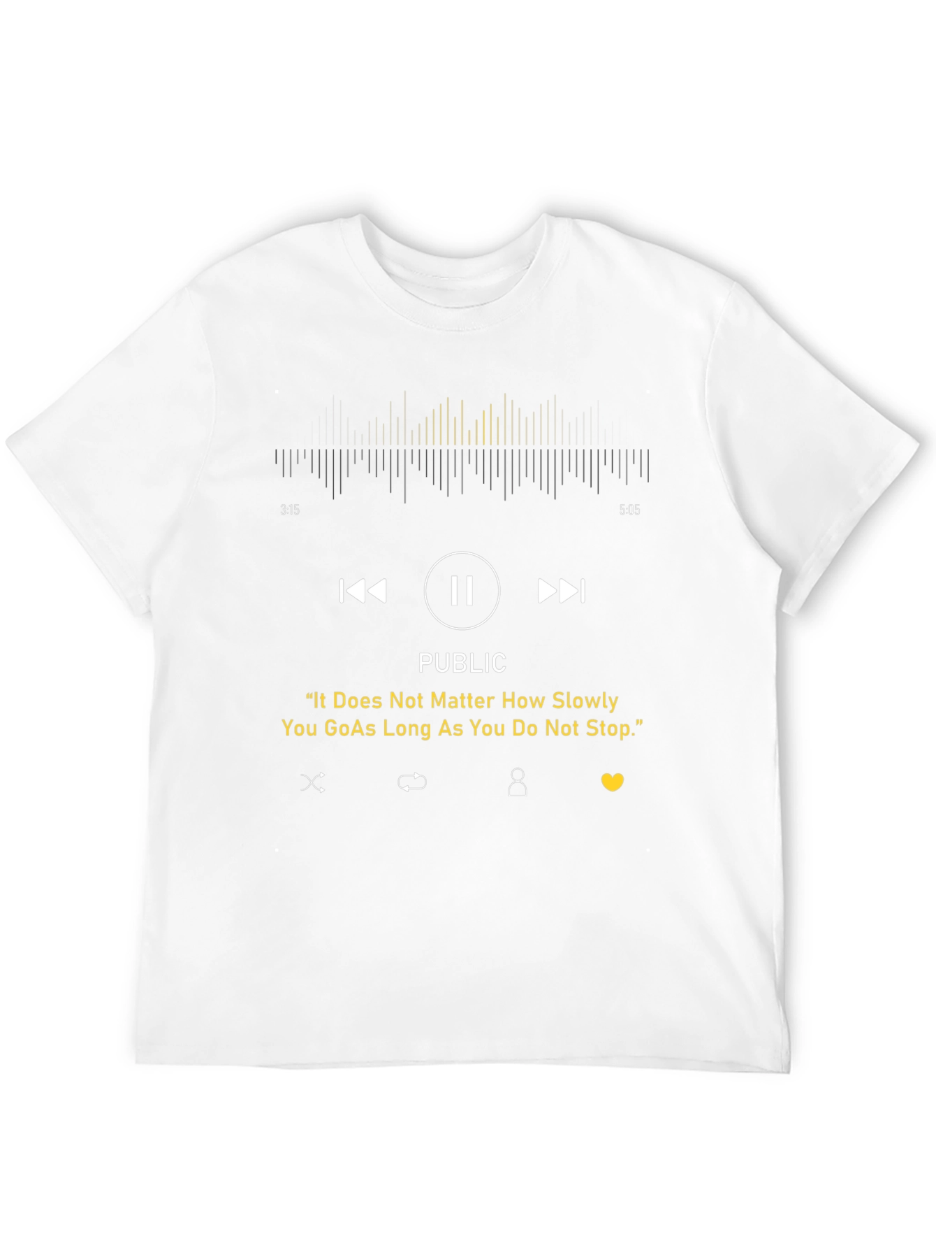 Black Inspirational Music Player T-Shirt view 12
