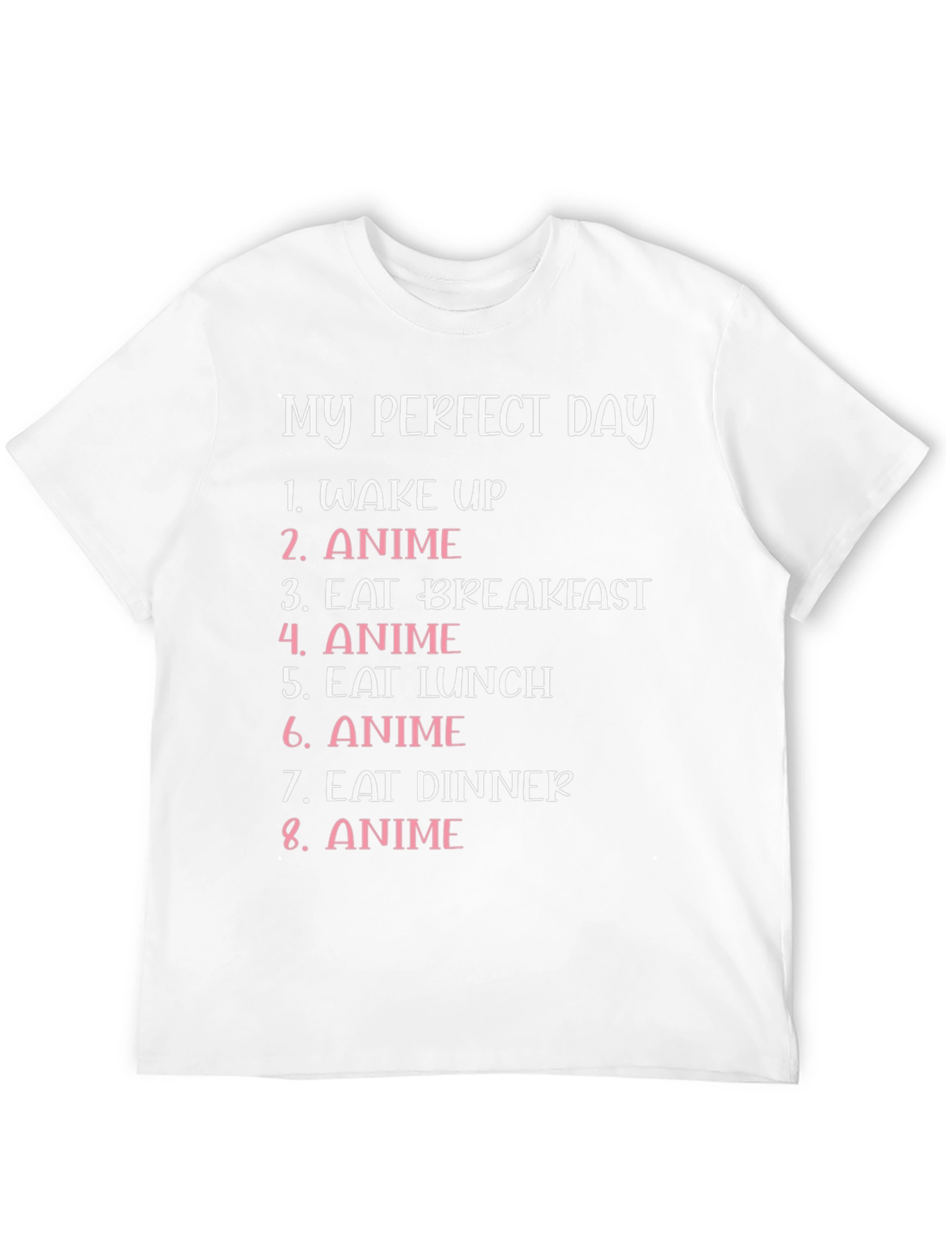 Black My Perfect Day Anime T-Shirt view 12