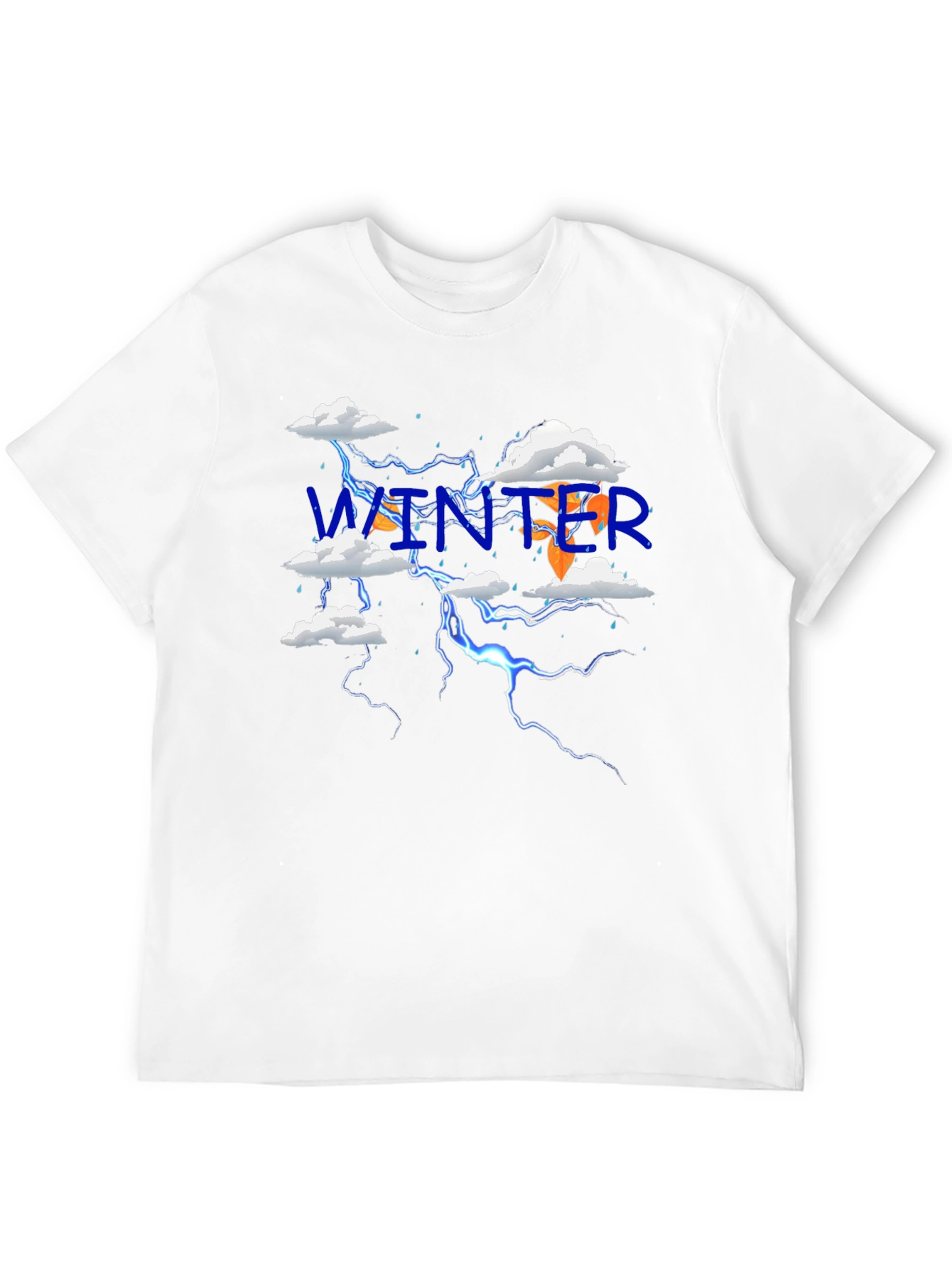 Black Winter Lightning T-Shirt view 12