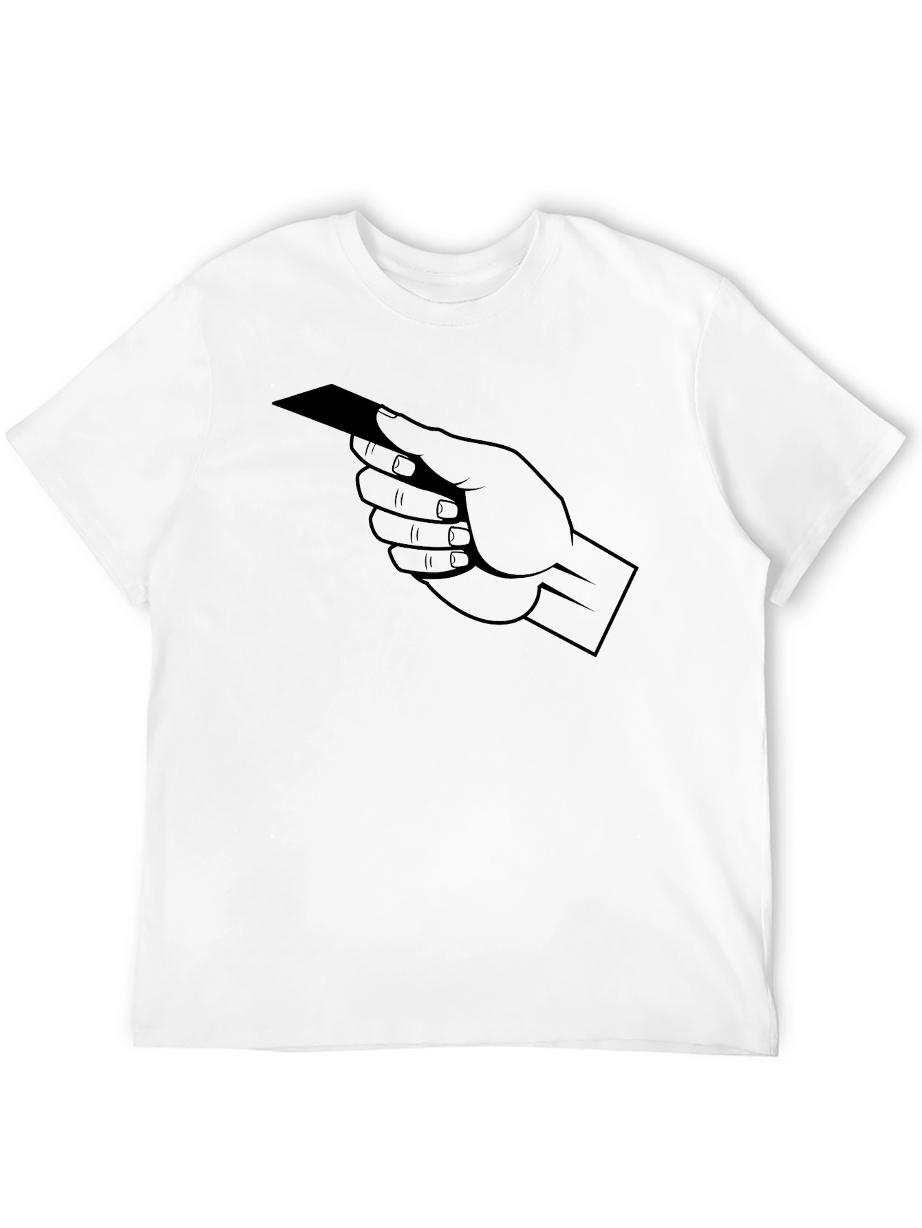 Black Hand Holding Card Graphic T-Shirt - Black view 12