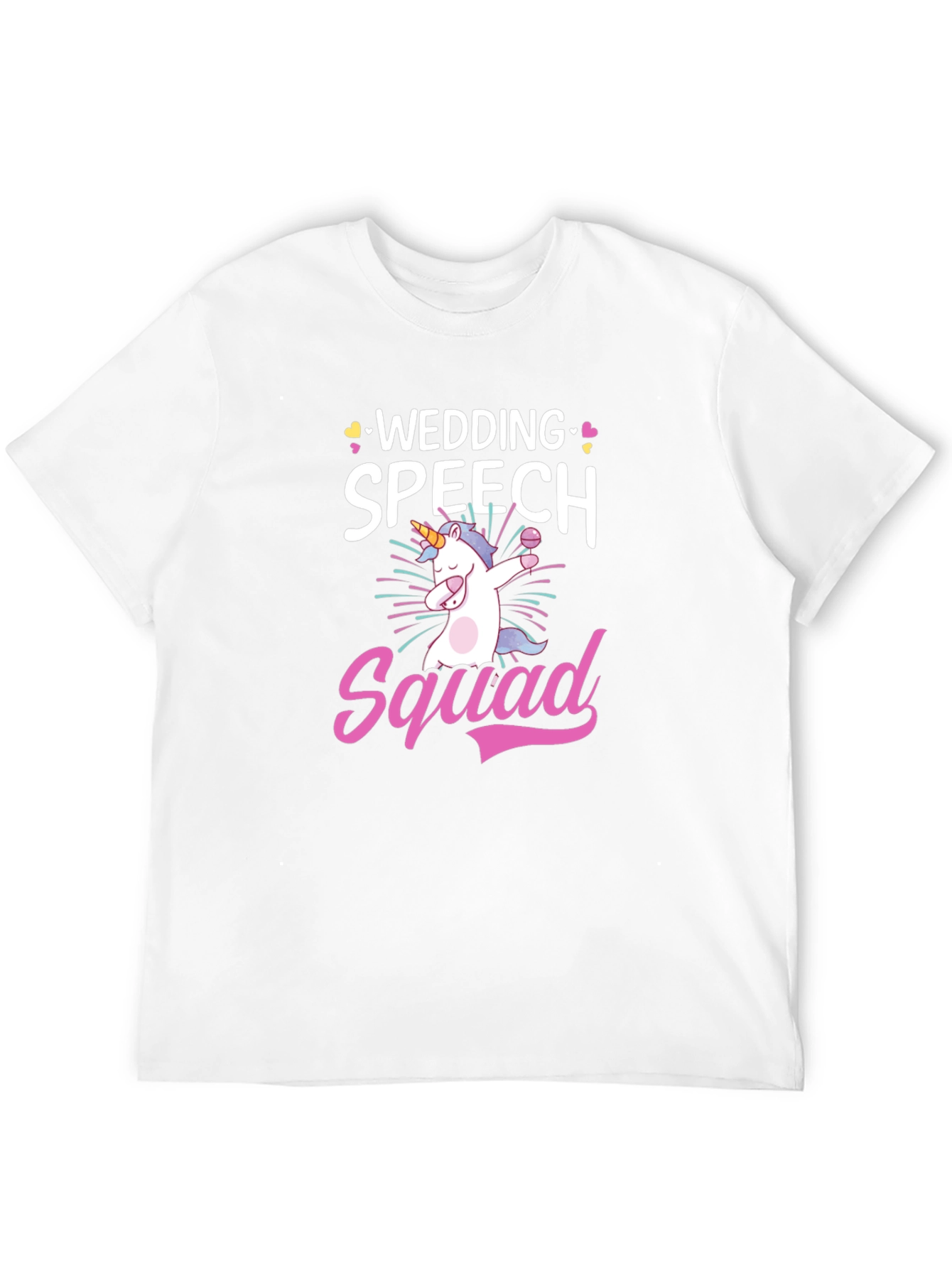 Black Wedding Speech Squad Unicorn T-Shirt view 12