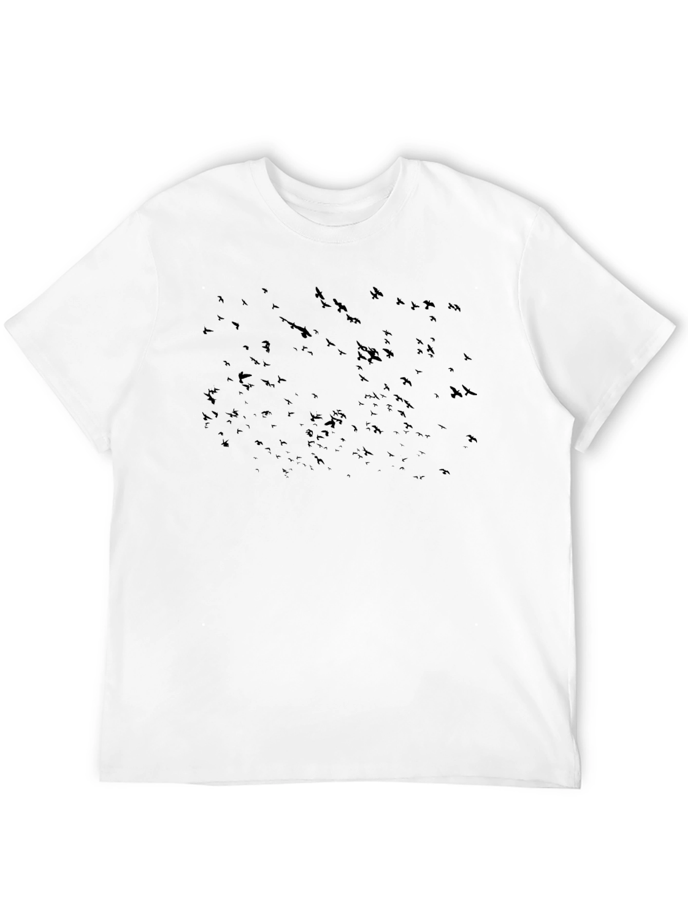 Black Black T-Shirt with Bird Design view 12