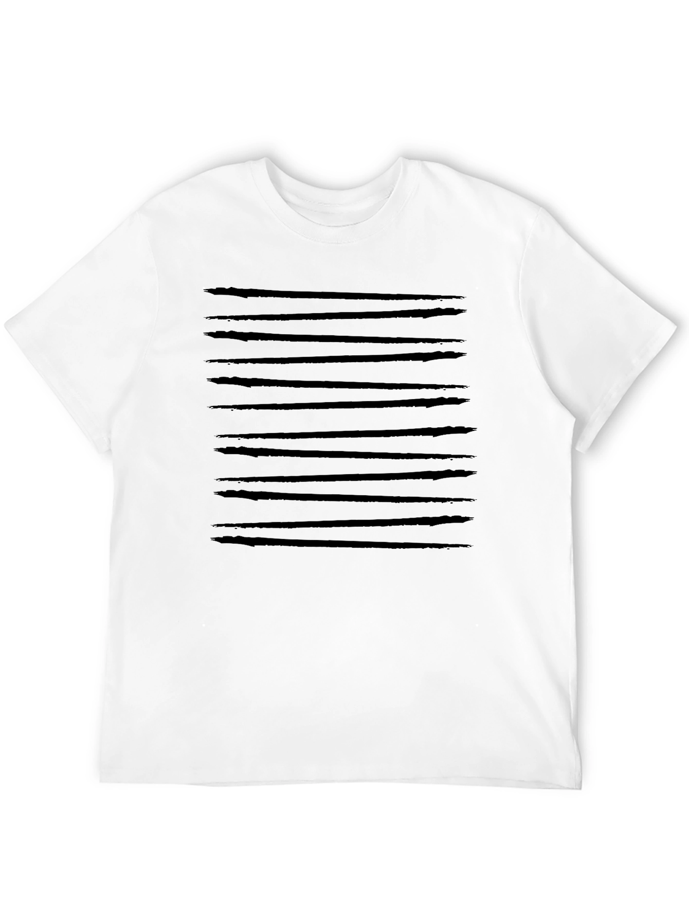 Black Men's Graphic Tee - Abstract Brushstroke Design view 12
