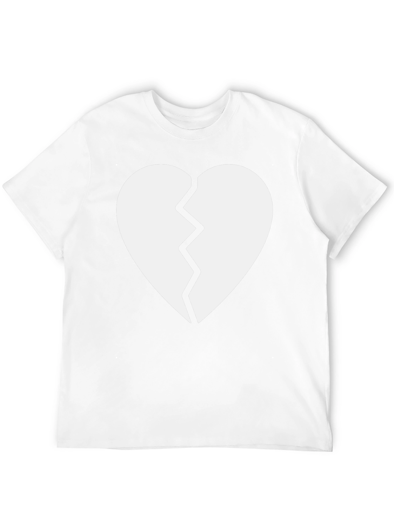 Black Broken Heart Graphic Tee - Trendy Casual Wear view 12