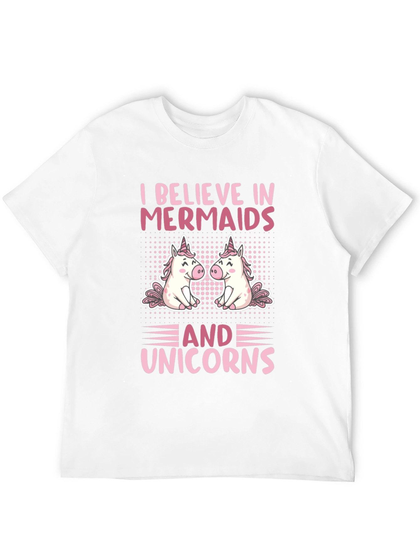 Black I Believe In Mermaids And Unicorns T-Shirt view 12