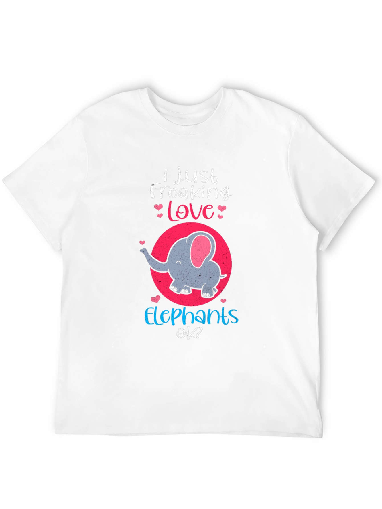 Black Elephant Lover T-Shirt - Freaking Love Elephants Tee view 12