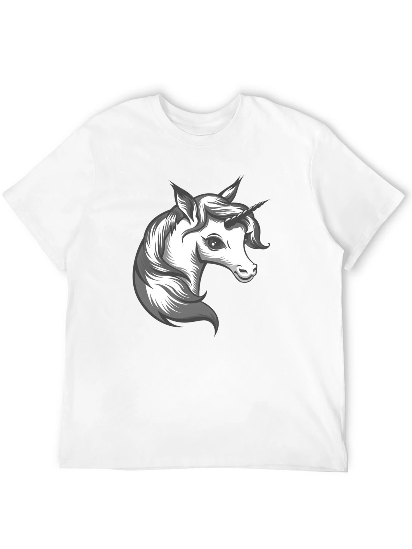 Black Unicorn Graphic Black T-Shirt - Fantasy Men's Tee view 12