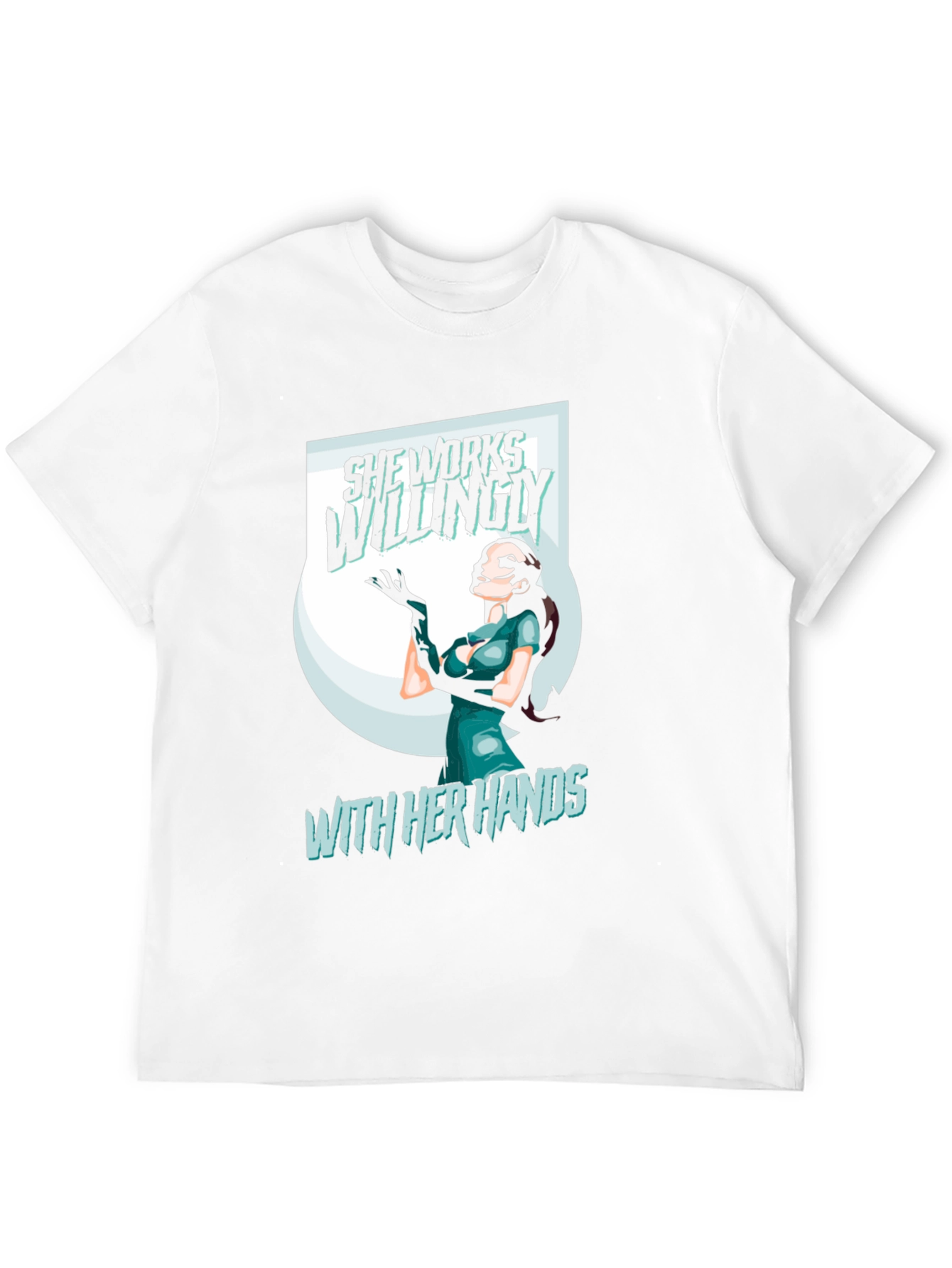 Black She Works Willingly T-Shirt view 12