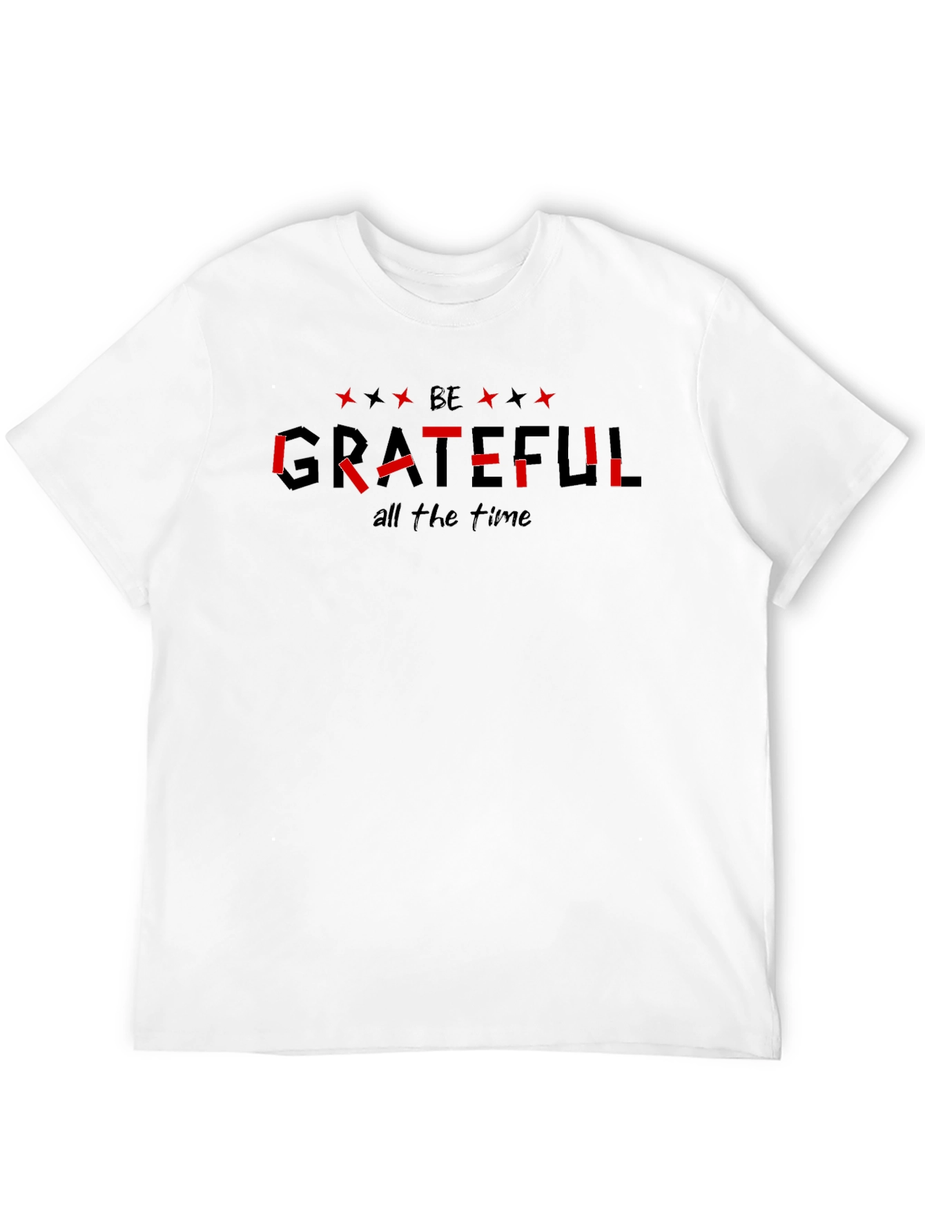 Black Be Grateful T-Shirt - Stylish Black Tee view 12