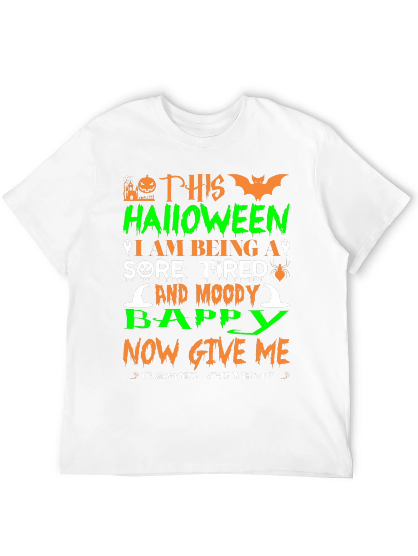 Black Funny Halloween Bappy T-Shirt view 12