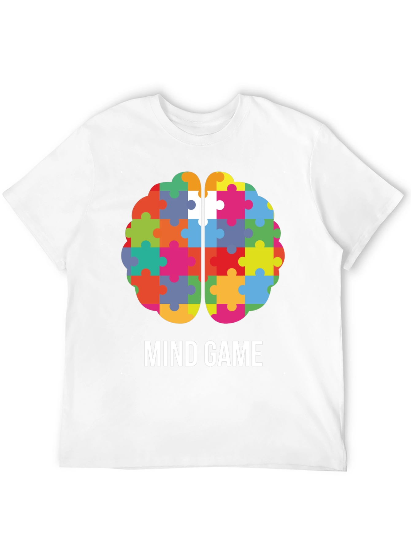 Black Mind Game Puzzle Brain T-Shirt view 12