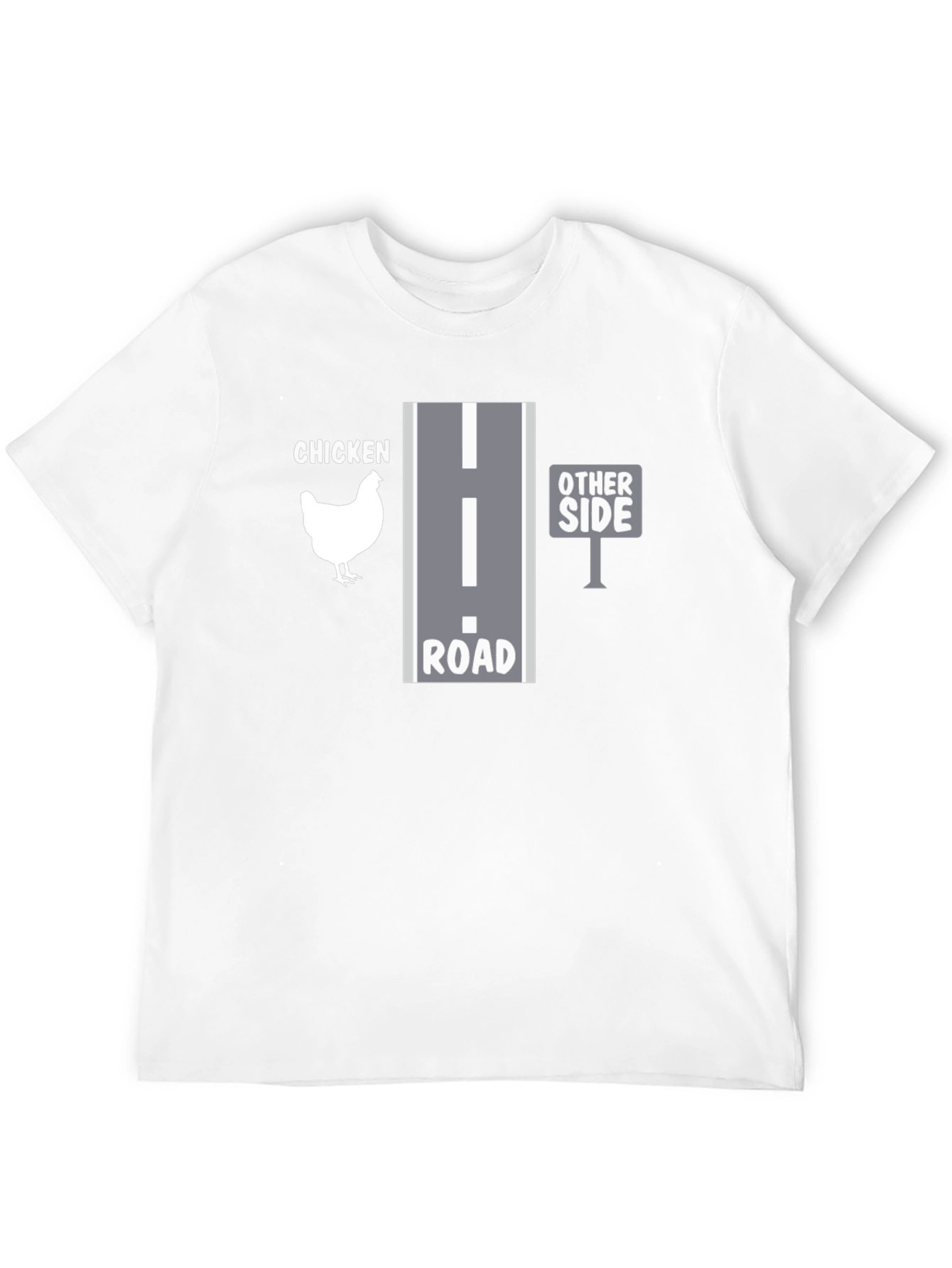Black Why Did the Chicken Cross the Road T-Shirt view 12