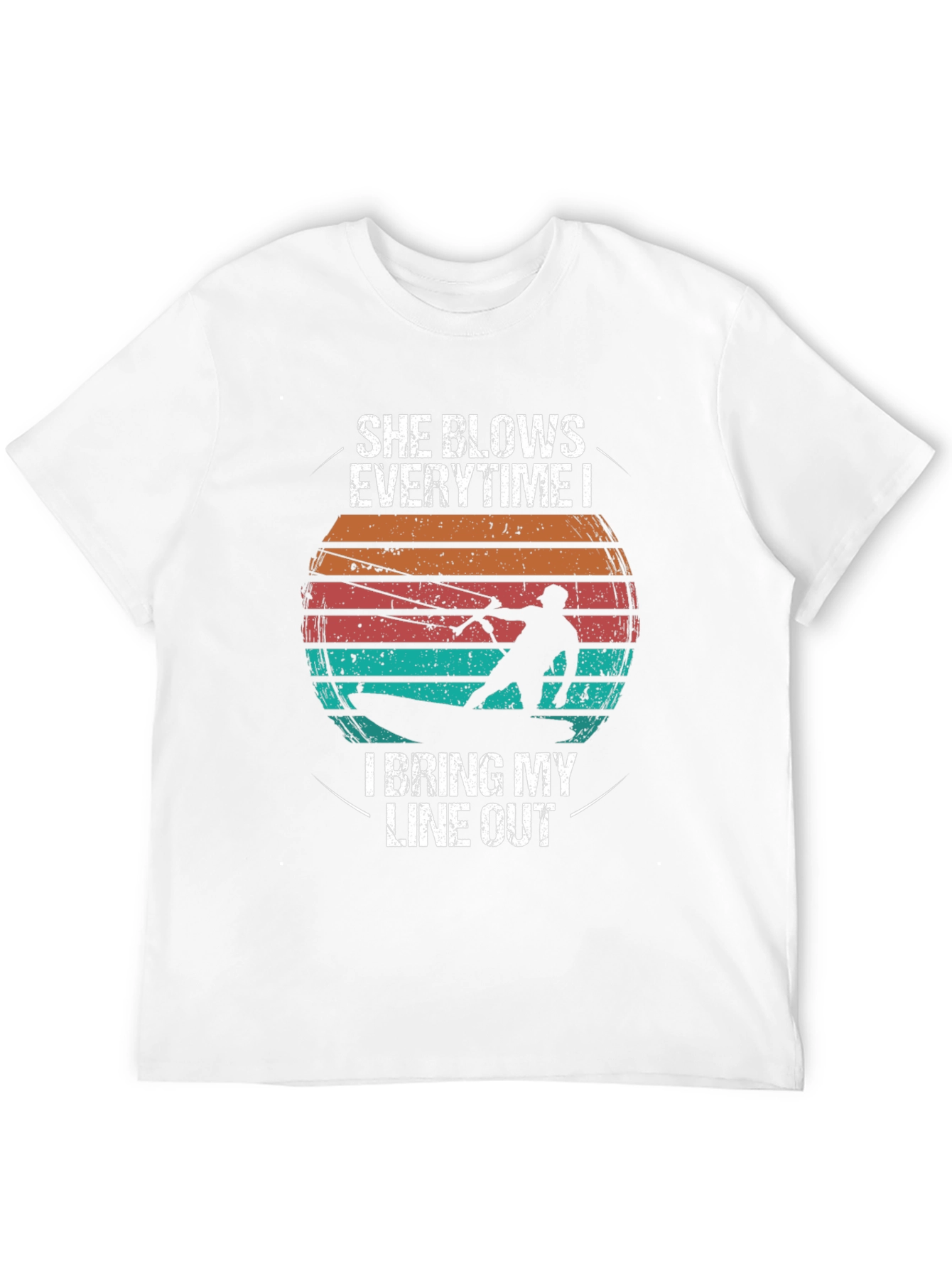 Black She Blows Everytime I Bring My Line Out Fishing T-Shirt view 12