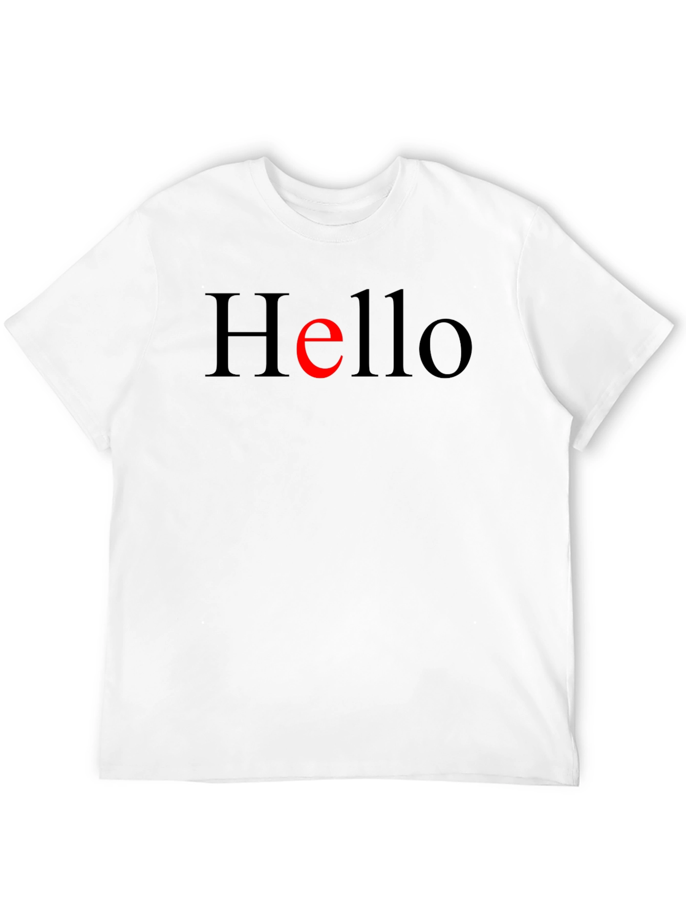 Black Hello Graphic Tee - Black Short Sleeve Crew Neck T-Shirt view 12