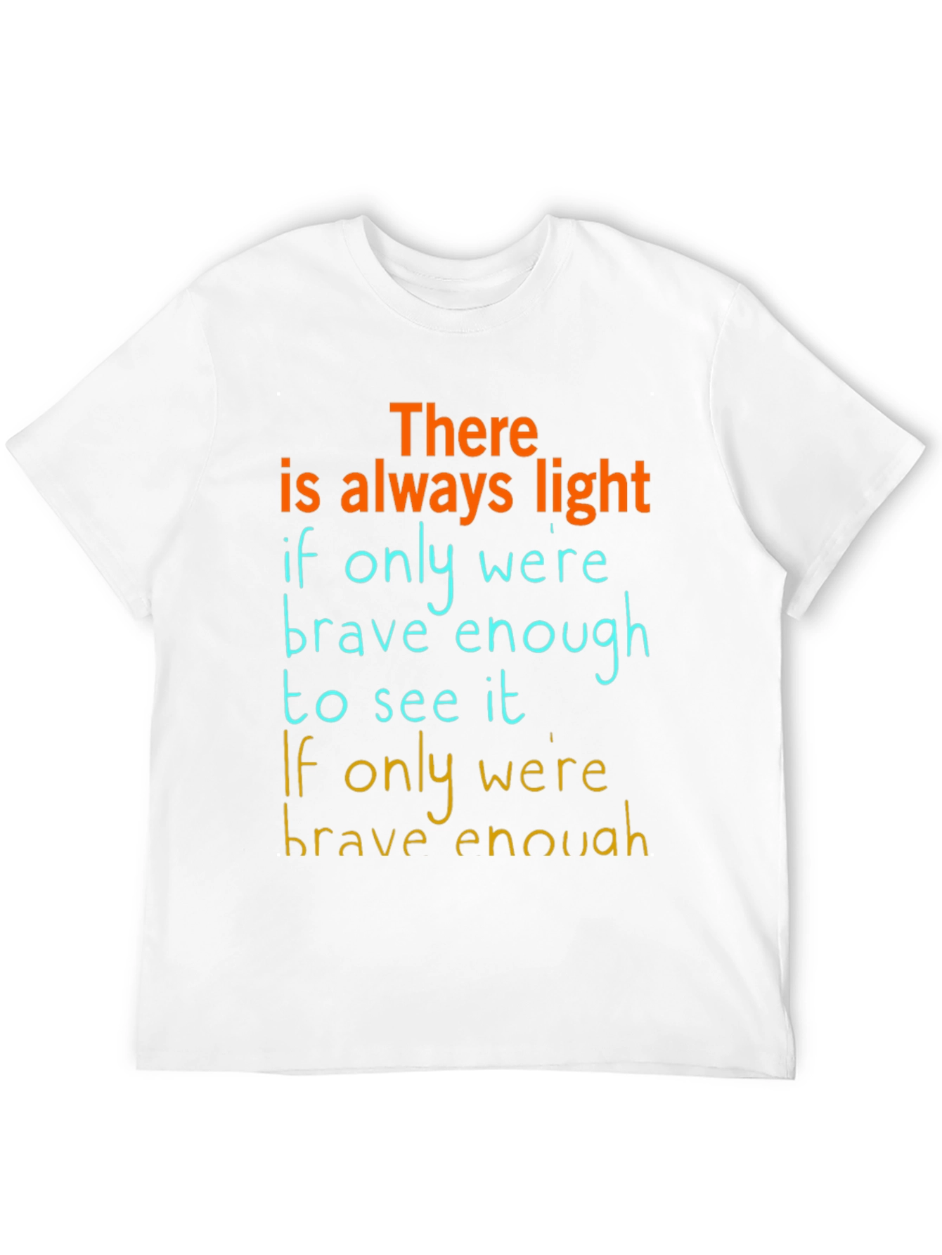 Black Inspirational Graphic T-Shirt: Always Light view 12