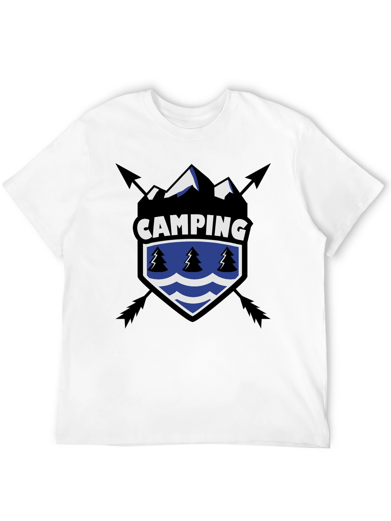 Black Camping Adventure Graphic Tee - Black view 12