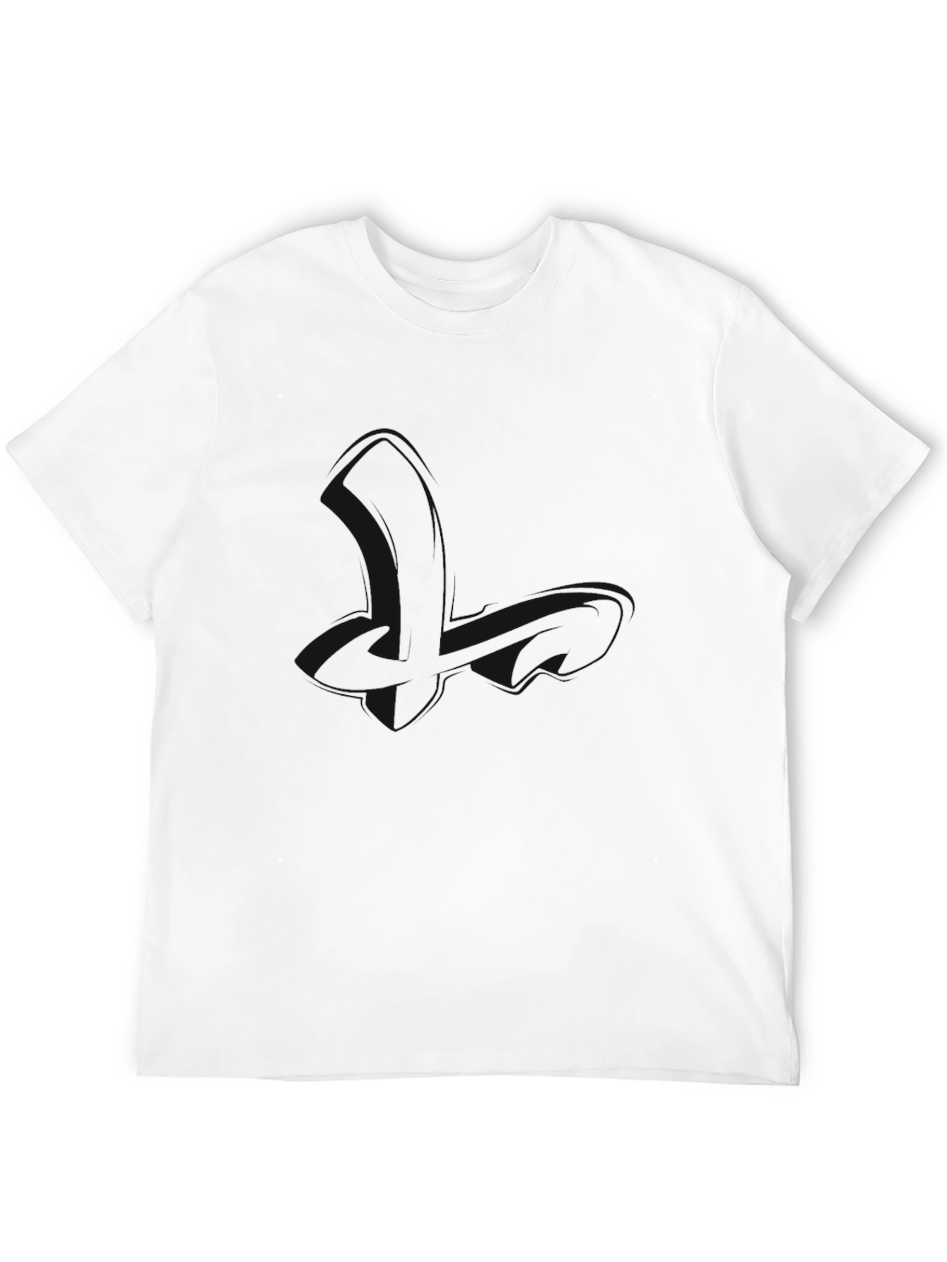 Black Classic Black Solid Color T-Shirt view 12