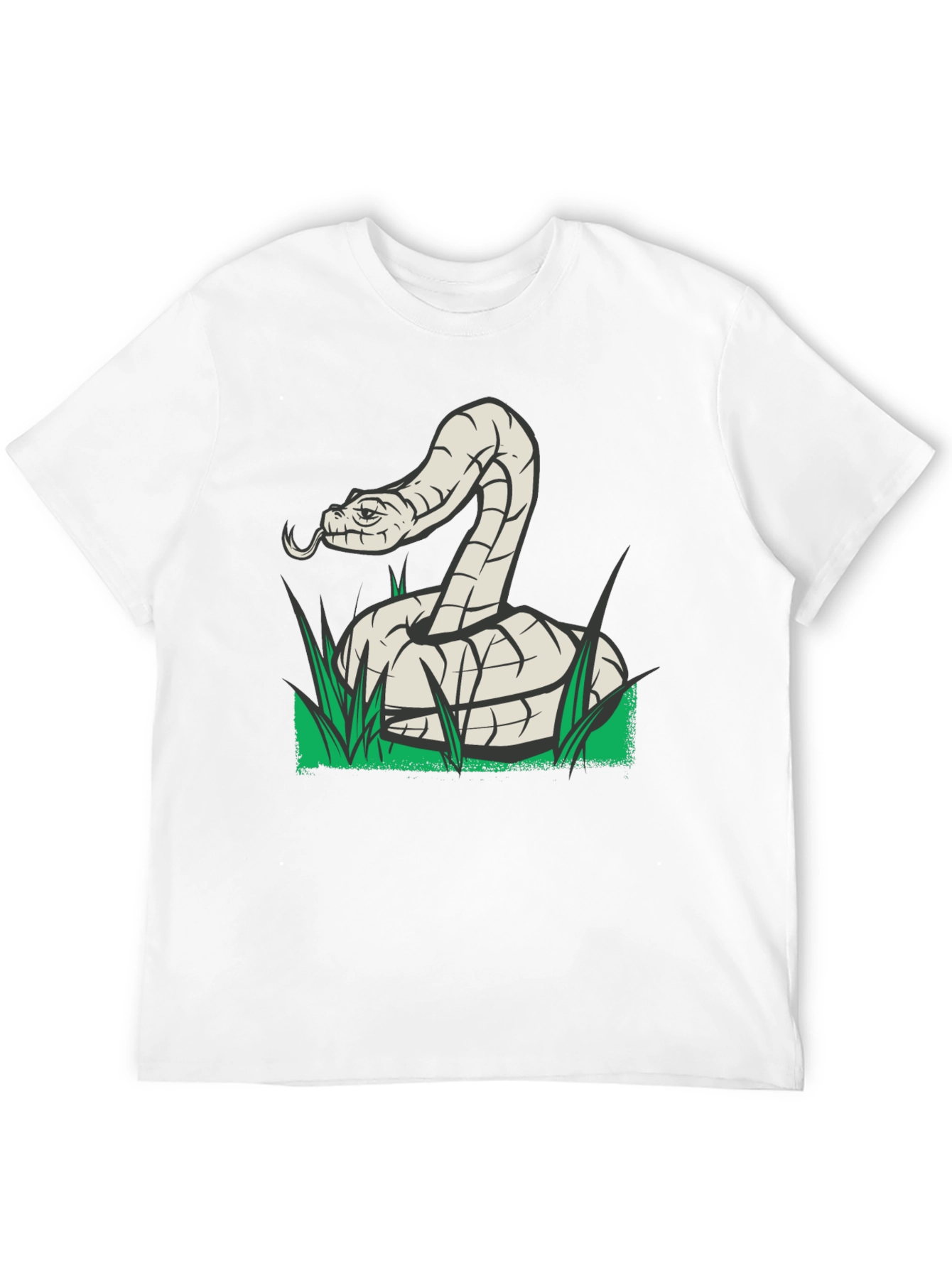 Snake Graphic Tee - Black Cotton T-Shirt - 12