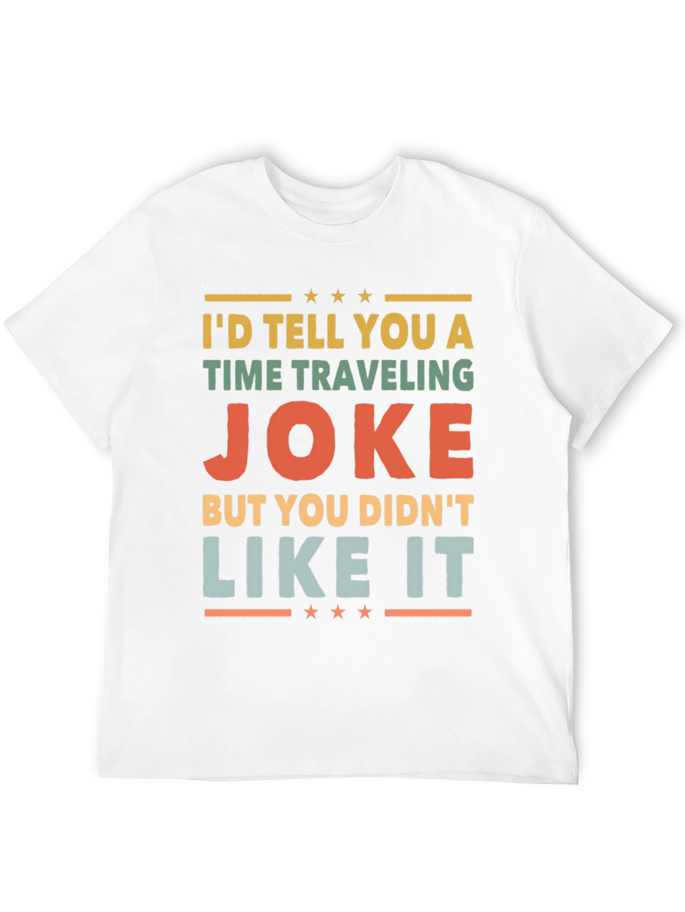 Black Time Traveling Joke Graphic Tee view 12