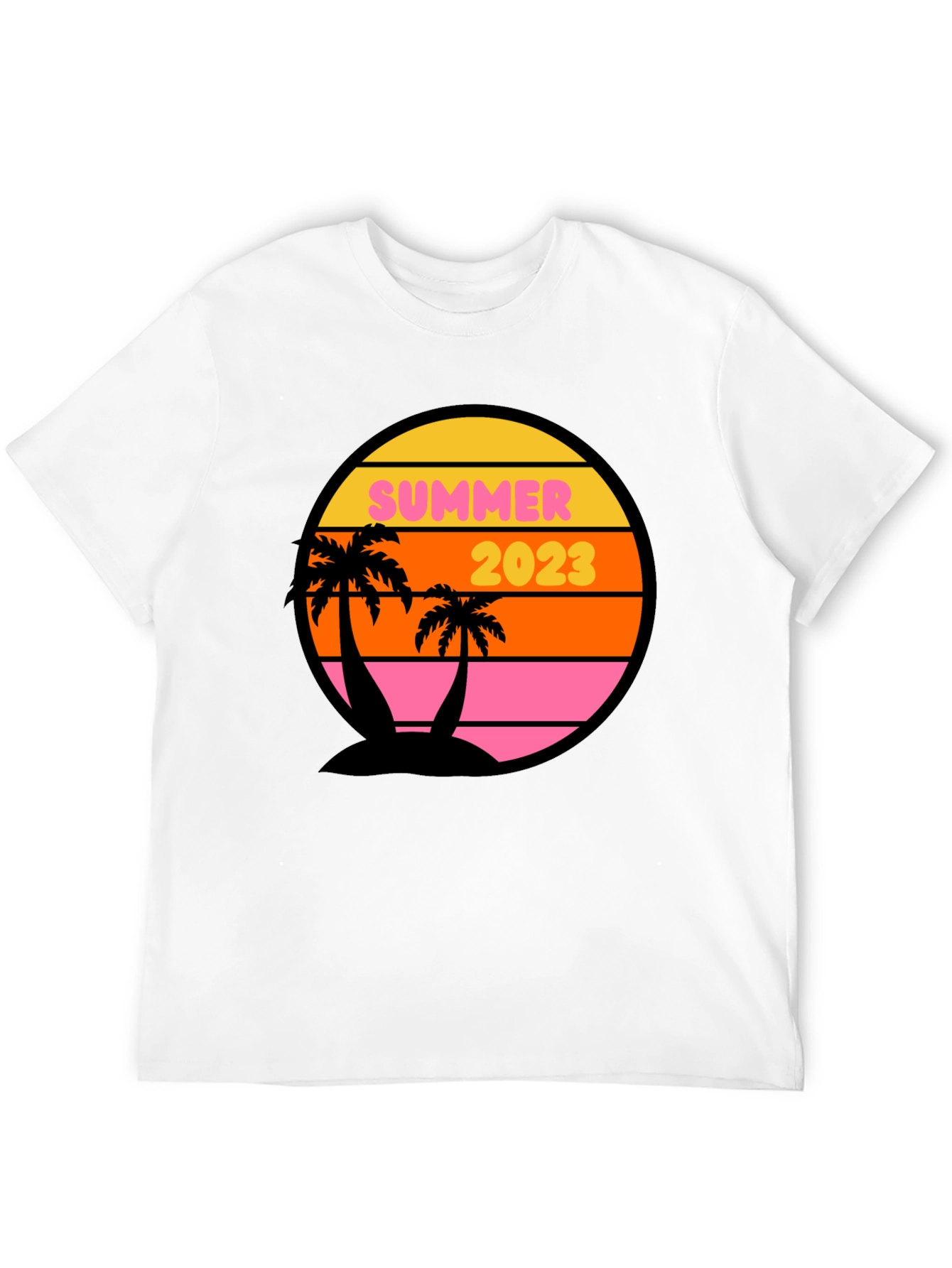 Black Summer 2023 Palm Tree Graphic Tee - Black view 12