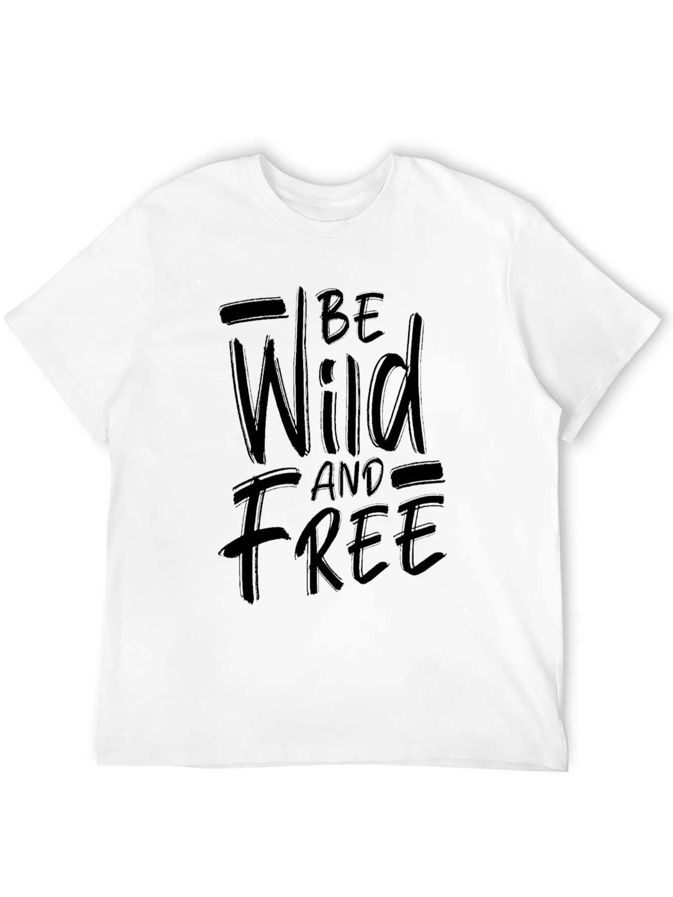 Black Be Wild and Free Black Graphic Tee view 12