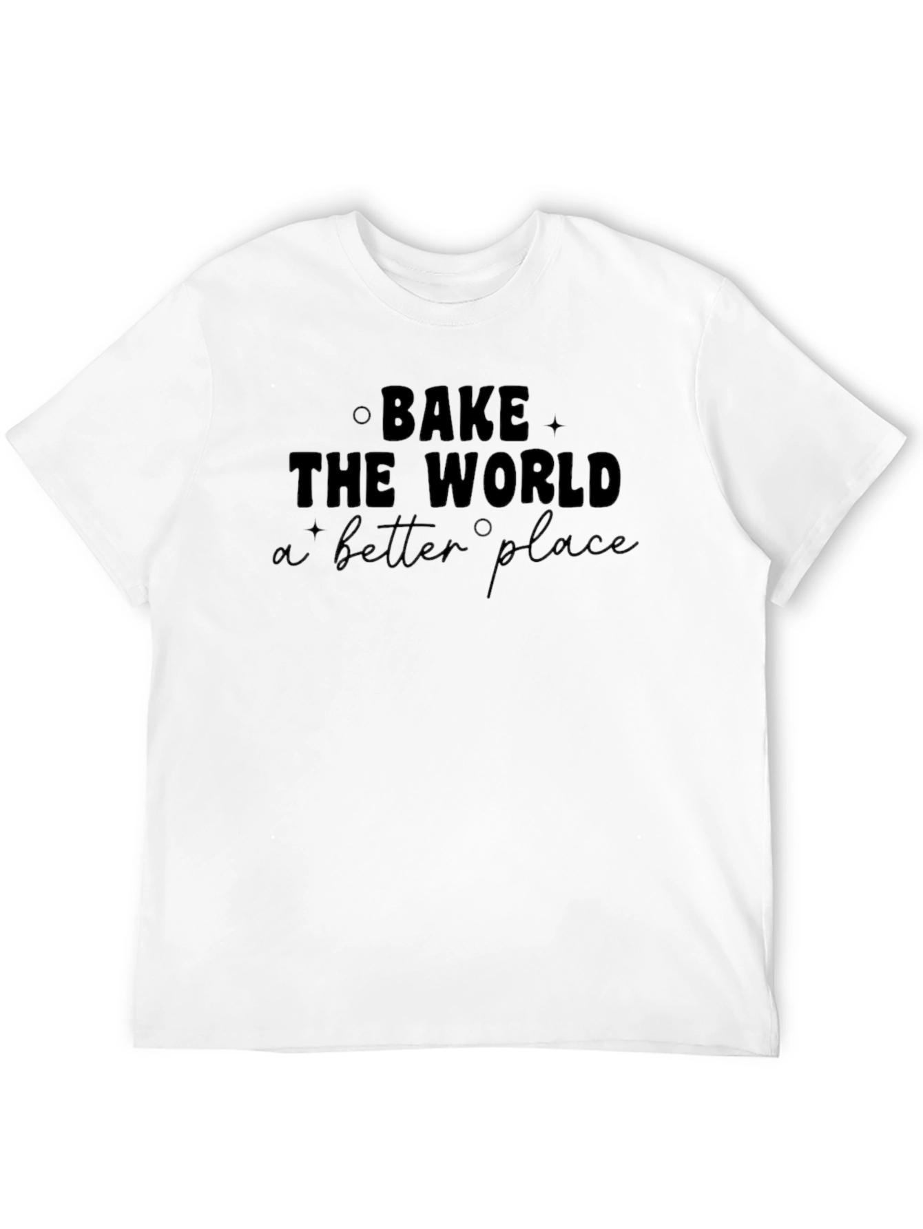 Black Bake The World Better T-Shirt - Soft Cotton Tee view 12