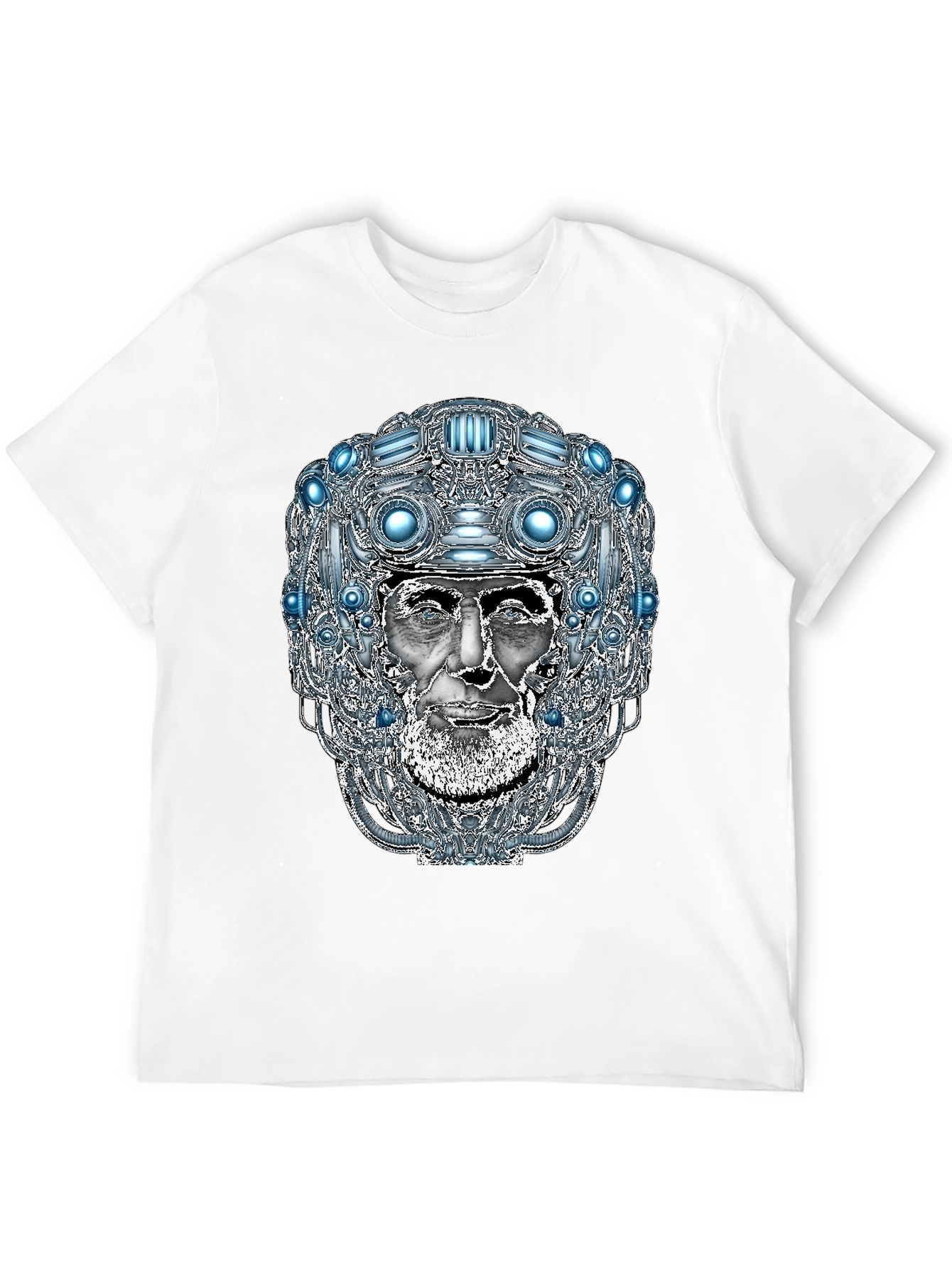 Black Futuristic Old Man Graphic T-Shirt view 12