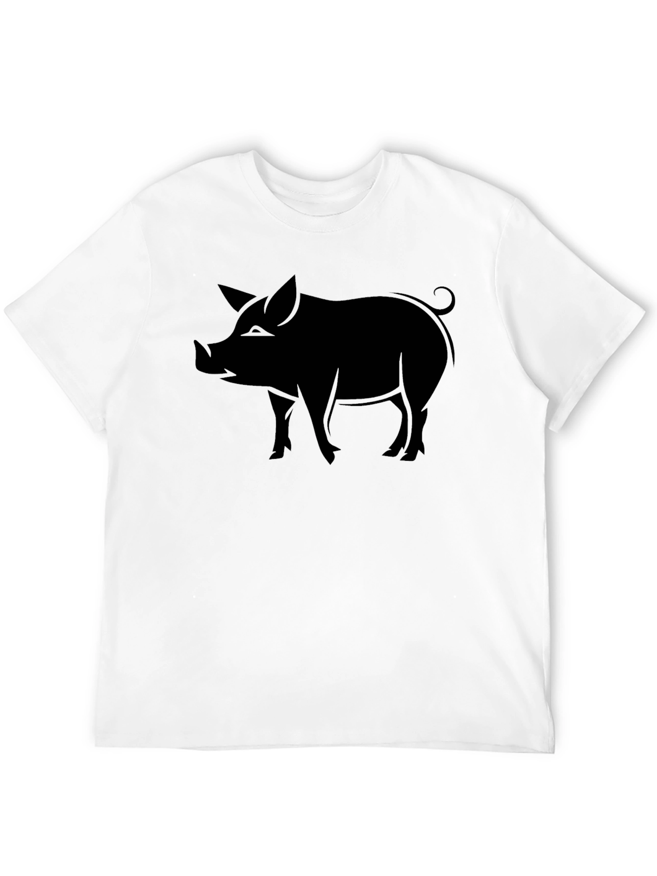 Black Black Pig Silhouette Graphic Tee view 12