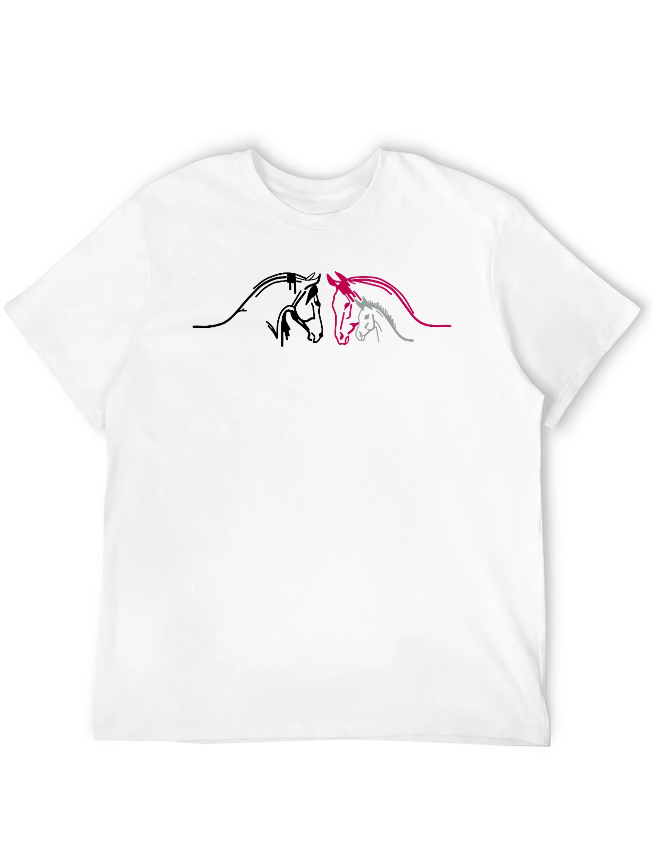 Black Horse Outline Graphic Tee view 12