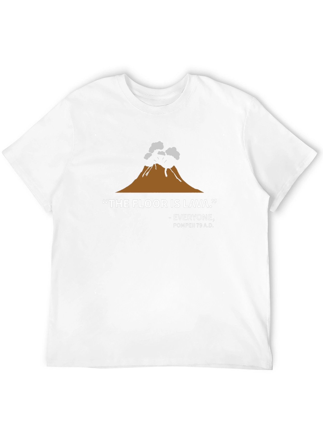 Black The Floor is Lava Tee - Pompeii 79 A.D. T-Shirt view 12