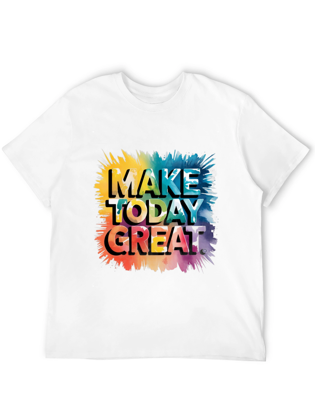 Black Make Today Great Graphic Tee - Black Cotton Blend view 12