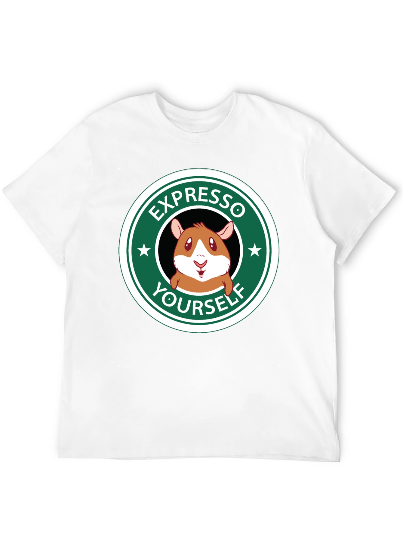 Black Expresso Yourself Graphic T-Shirt - Funny Hamster Design view 12