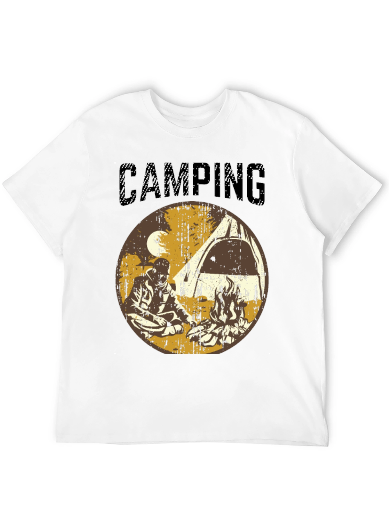 Black Vintage Camping Graphic T-Shirt view 12