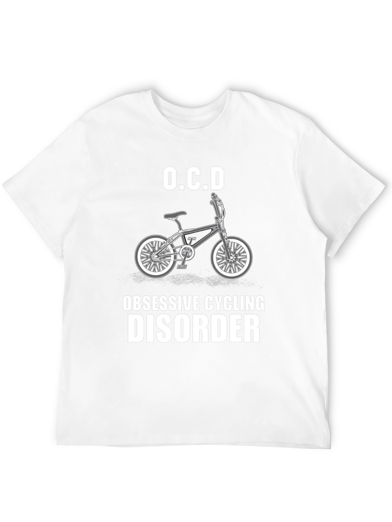 Black OCD Obsessive Cycling Disorder Black T-Shirt view 12